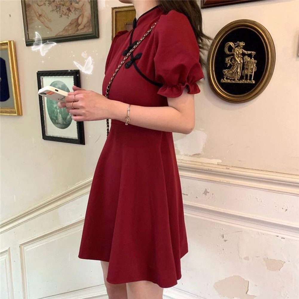 Daily Women Dress Dress Chinese Style Elegant No Elasticity Spring Vintage - Picture 16 of 24