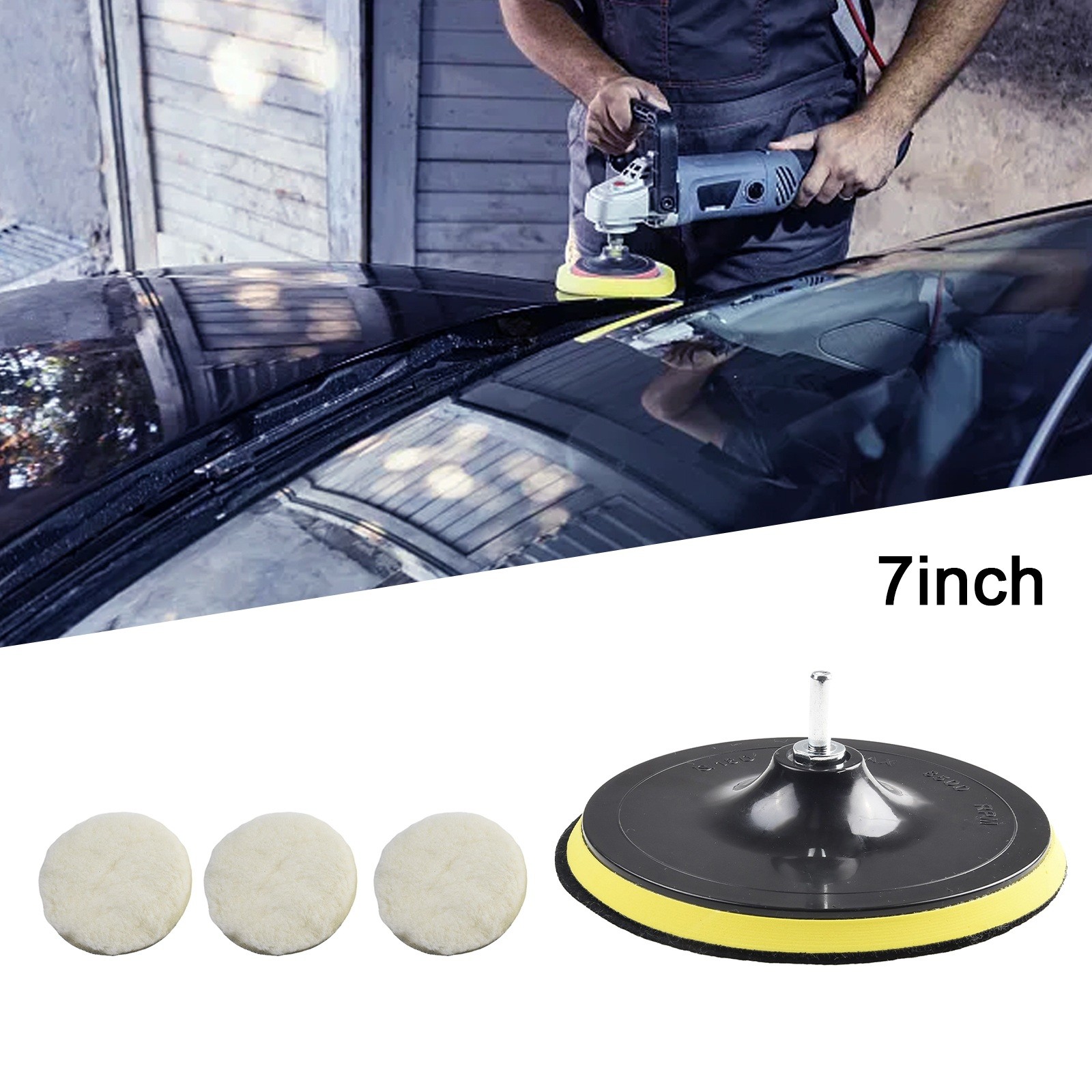 Set Buffing Polishing Pad Cleaning Kit For Car Body Polisher With Drill Adapter - Picture 64 of 72
