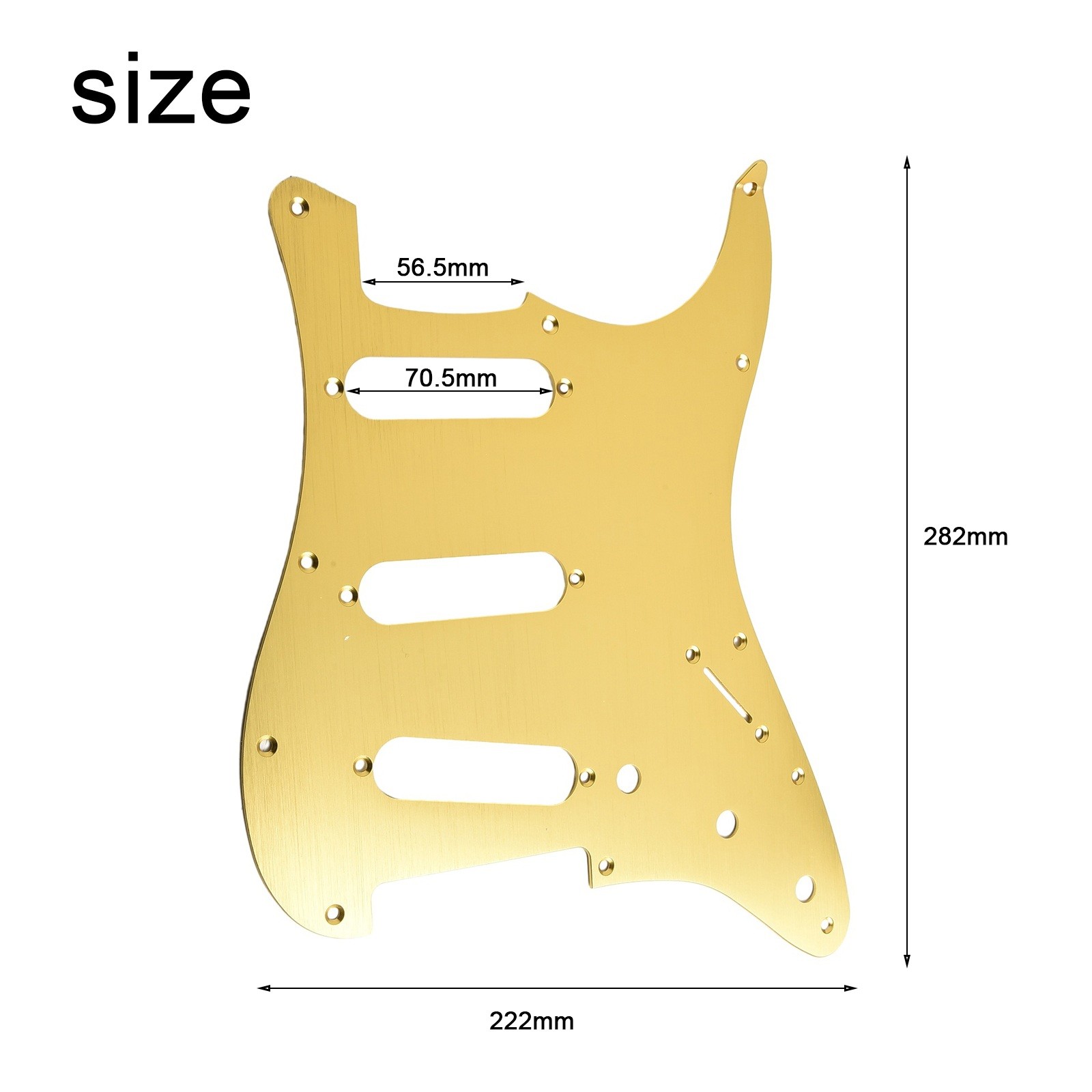 Protect Your Guitar with 11 Hole SSS Metal Guitar Pickguard Scratch Plate - Picture 15 of 31