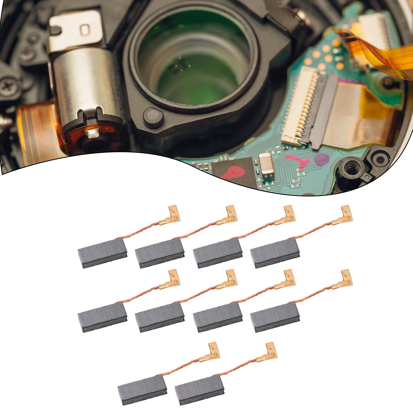 thumbnail image 2 of 6-Pack Carbon Brushes – 5mm X 8mm X 19mm Motor Brush Set Replacement #A26 2 of 6