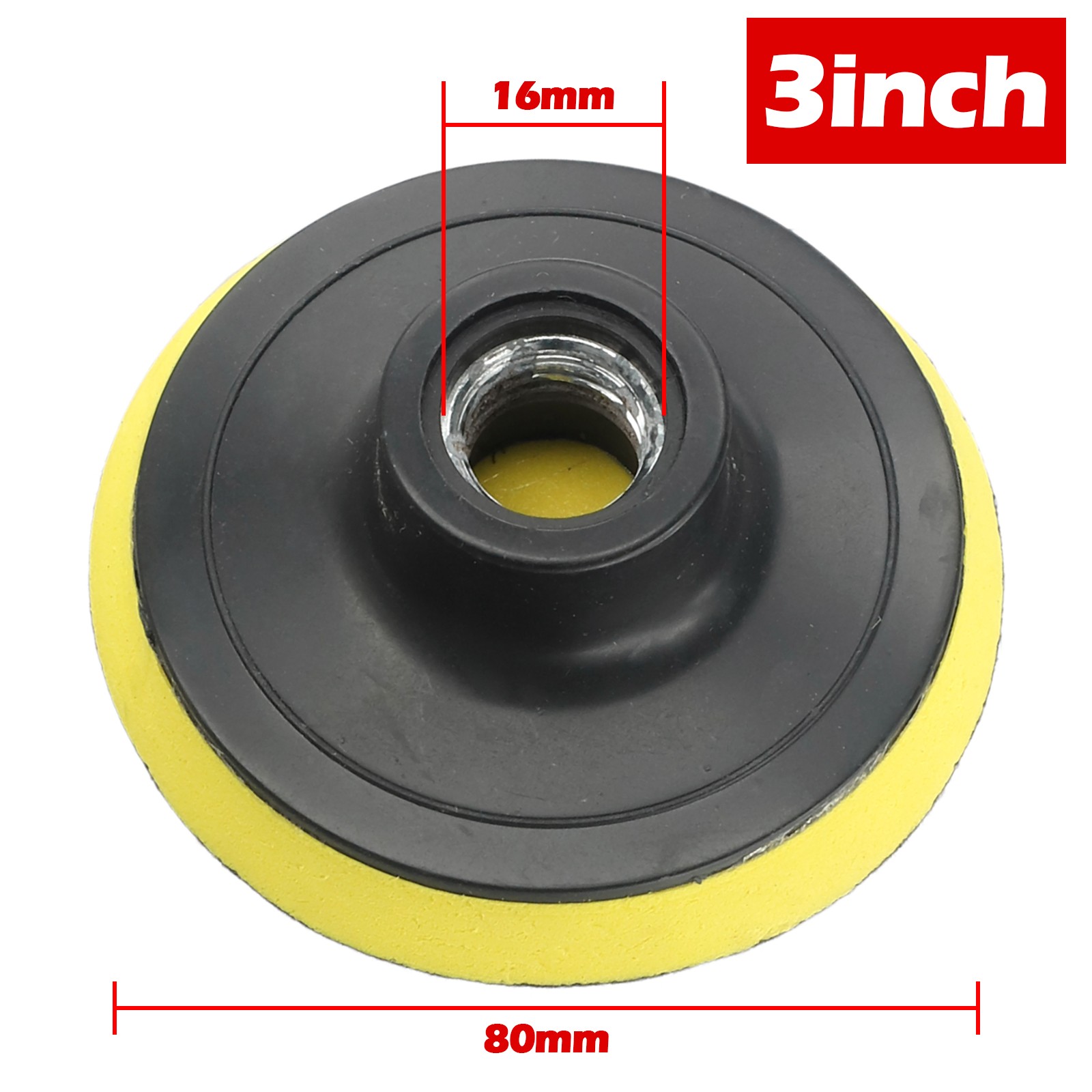 37 Inch Sanding Disc Pad with For M16 Thread for Car Paint and Wood Polishing