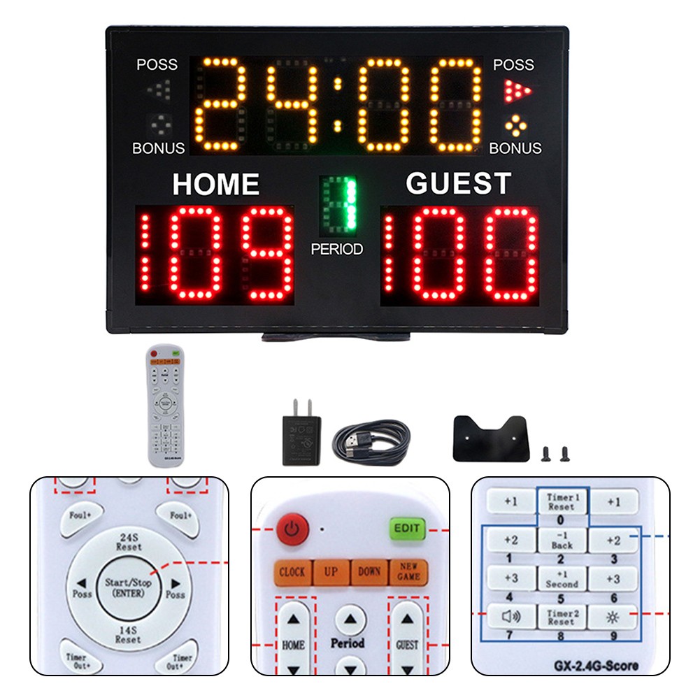 Wall Mountable LED Digital Scorer for Basketball Perfect for Indoor & Outdoor - Picture 15 of 20