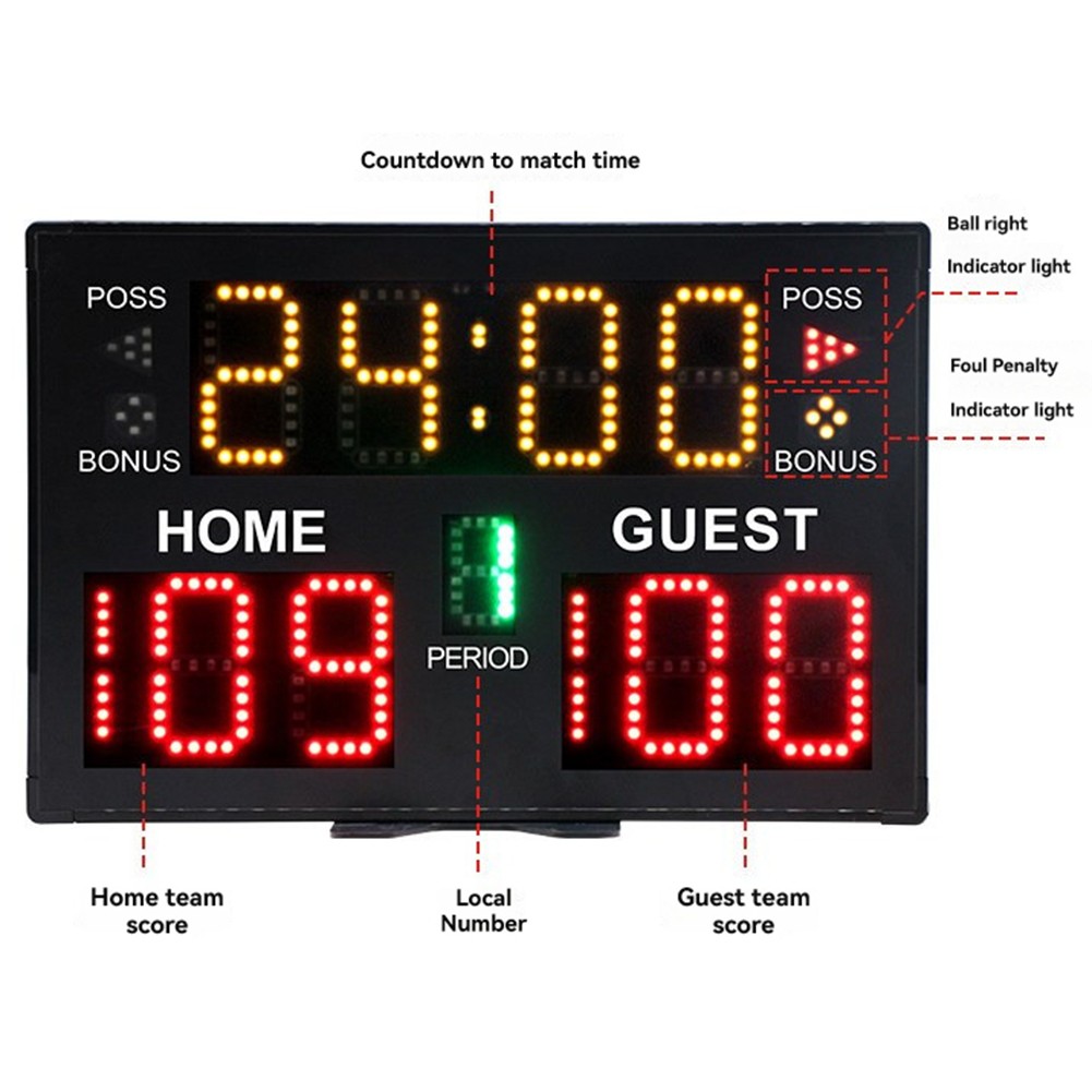 Wall Mountable LED Digital Scorer for Basketball Perfect for Indoor & Outdoor - Picture 16 of 20