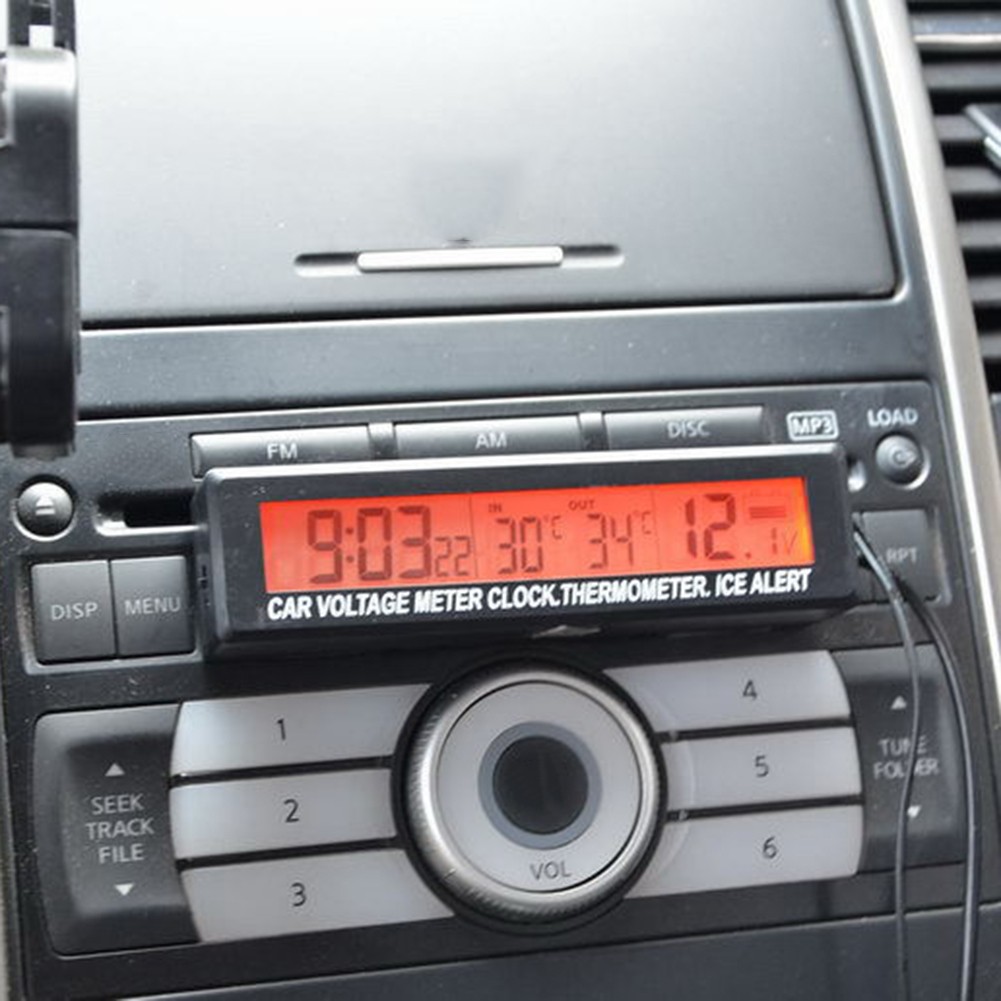 Premium Car Clock Thermometer Voltage Meter for Temperature Monitoring - Picture 9 of 17