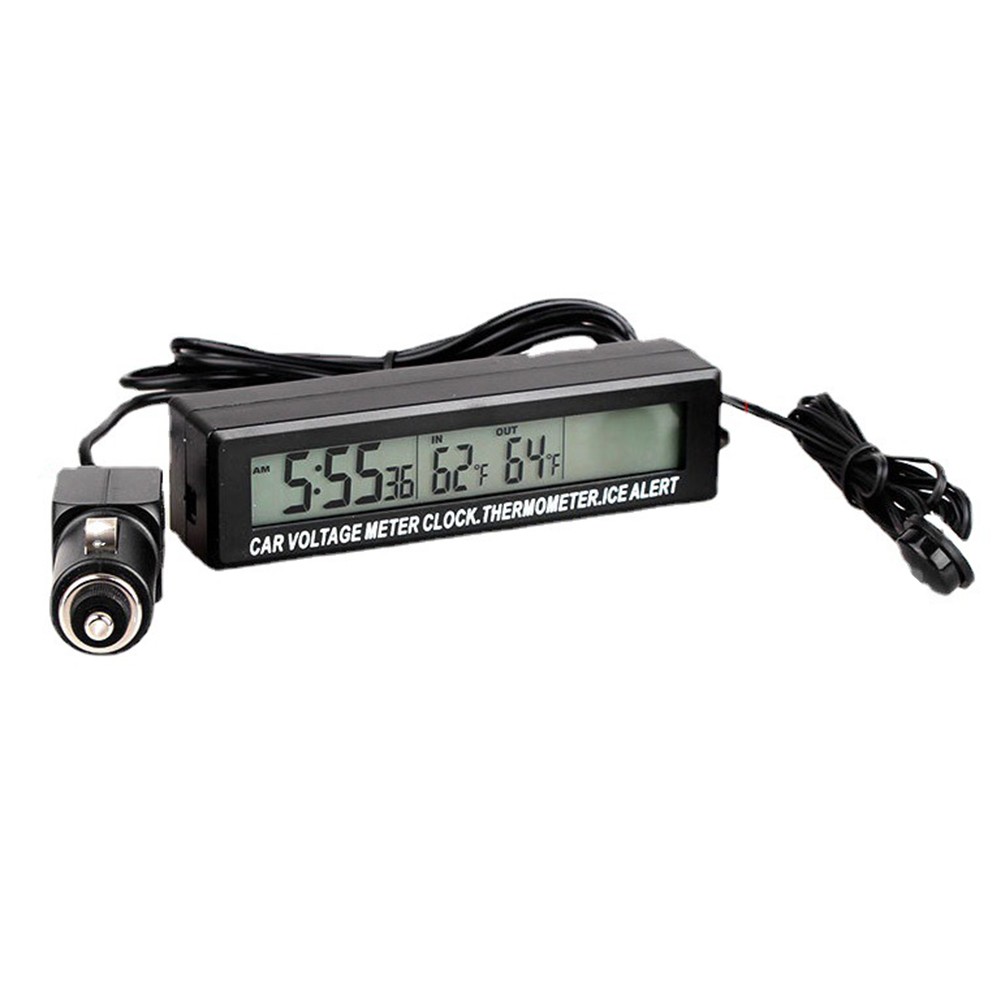 Premium Car Clock Thermometer Voltage Meter for Temperature Monitoring - Picture 3 of 17