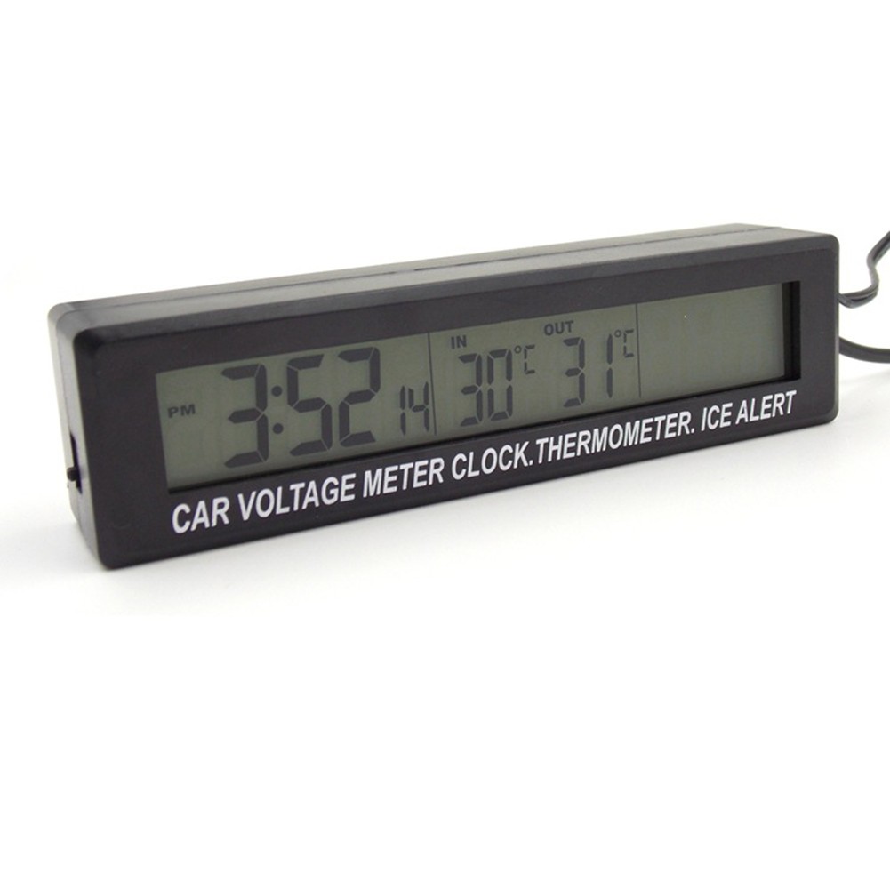 Premium Car Clock Thermometer Voltage Meter for Temperature Monitoring - Picture 15 of 17