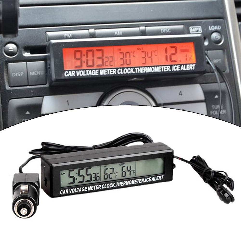 Premium Car Clock Thermometer Voltage Meter for Temperature Monitoring - Picture 17 of 17