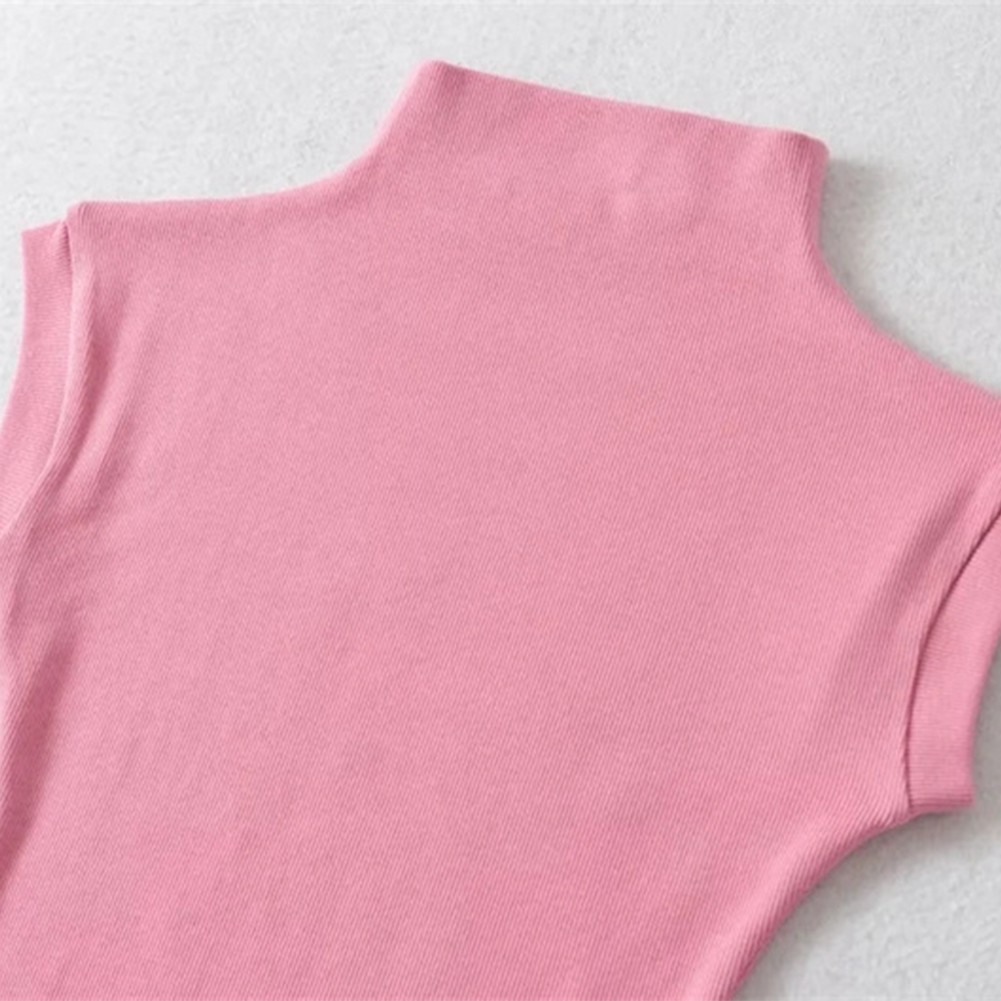 Stylish and Sexy Short Sleeved Turtleneck Top Women's Pure Lust T Shirt - Picture 50 of 50
