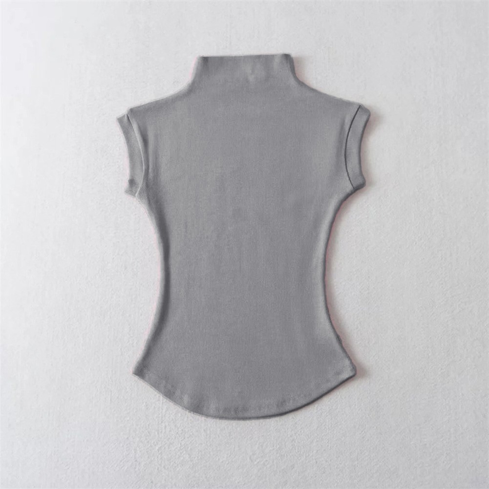Stylish and Sexy Short Sleeved Turtleneck Top Women's Pure Lust T Shirt - Picture 36 of 50