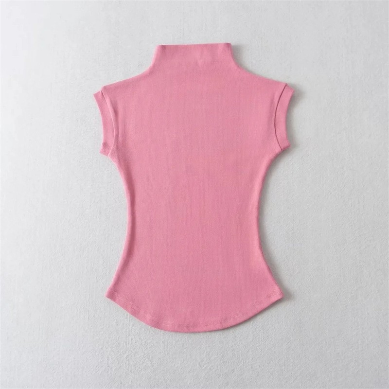 Stylish and Sexy Short Sleeved Turtleneck Top Women's Pure Lust T Shirt - Picture 44 of 50
