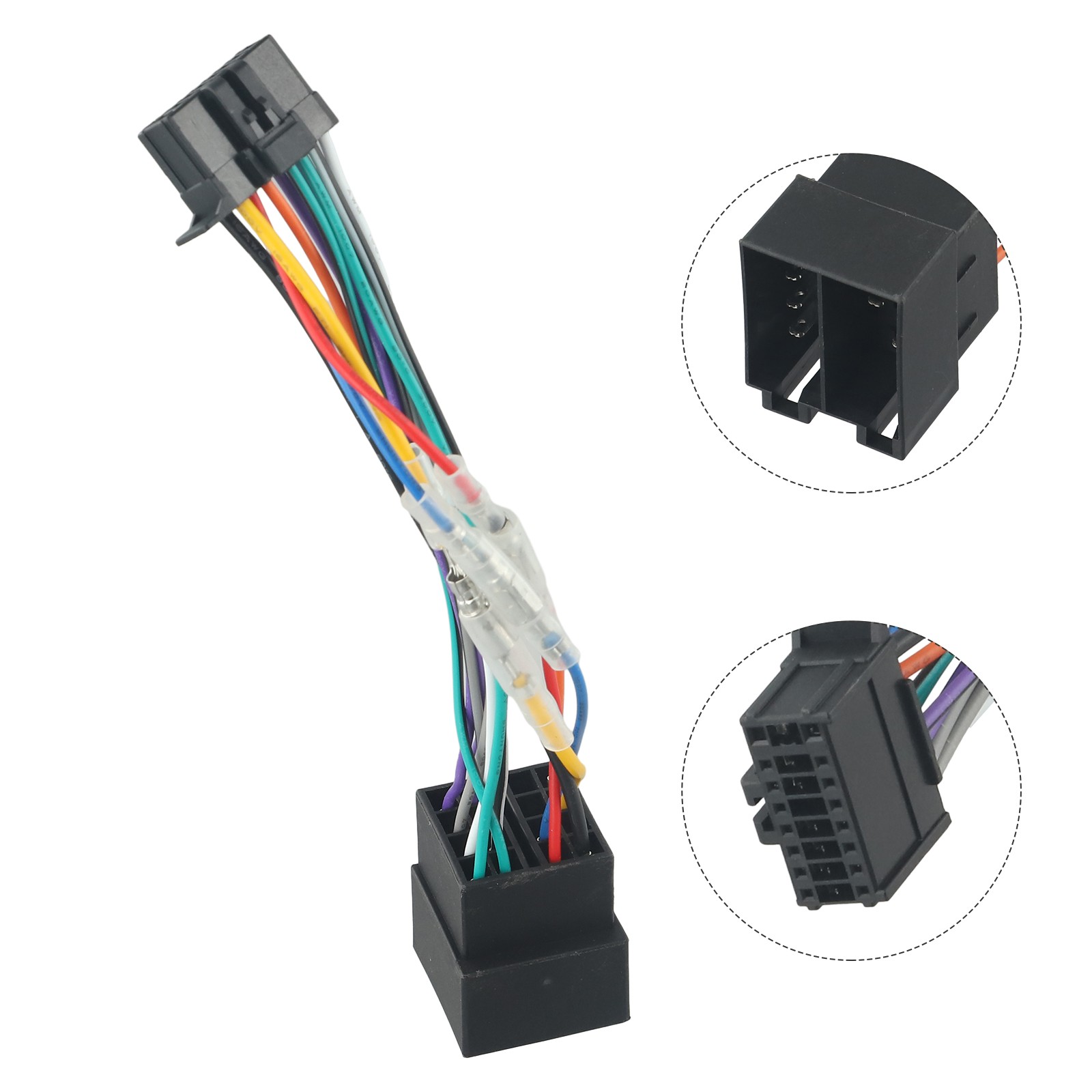 Stereo Radio Connector Car Wiring Harness 16 Pin 185mm Long Plastic+Metal - Picture 9 of 12