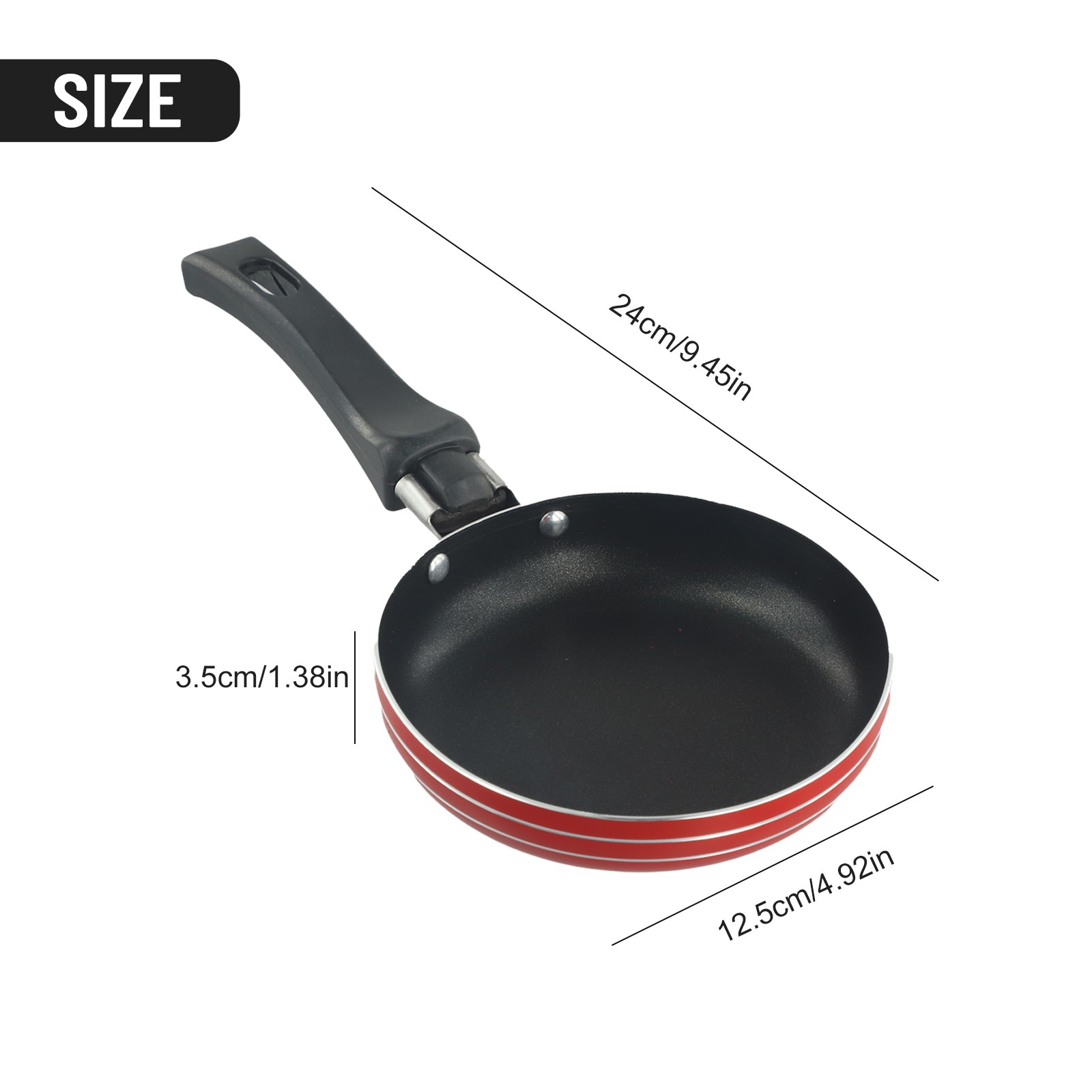 Mini Frying Pan Non-Stick Stainless Steel Frypan Pot Saucepan Cookware 12~16cm - Picture 27 of 47
