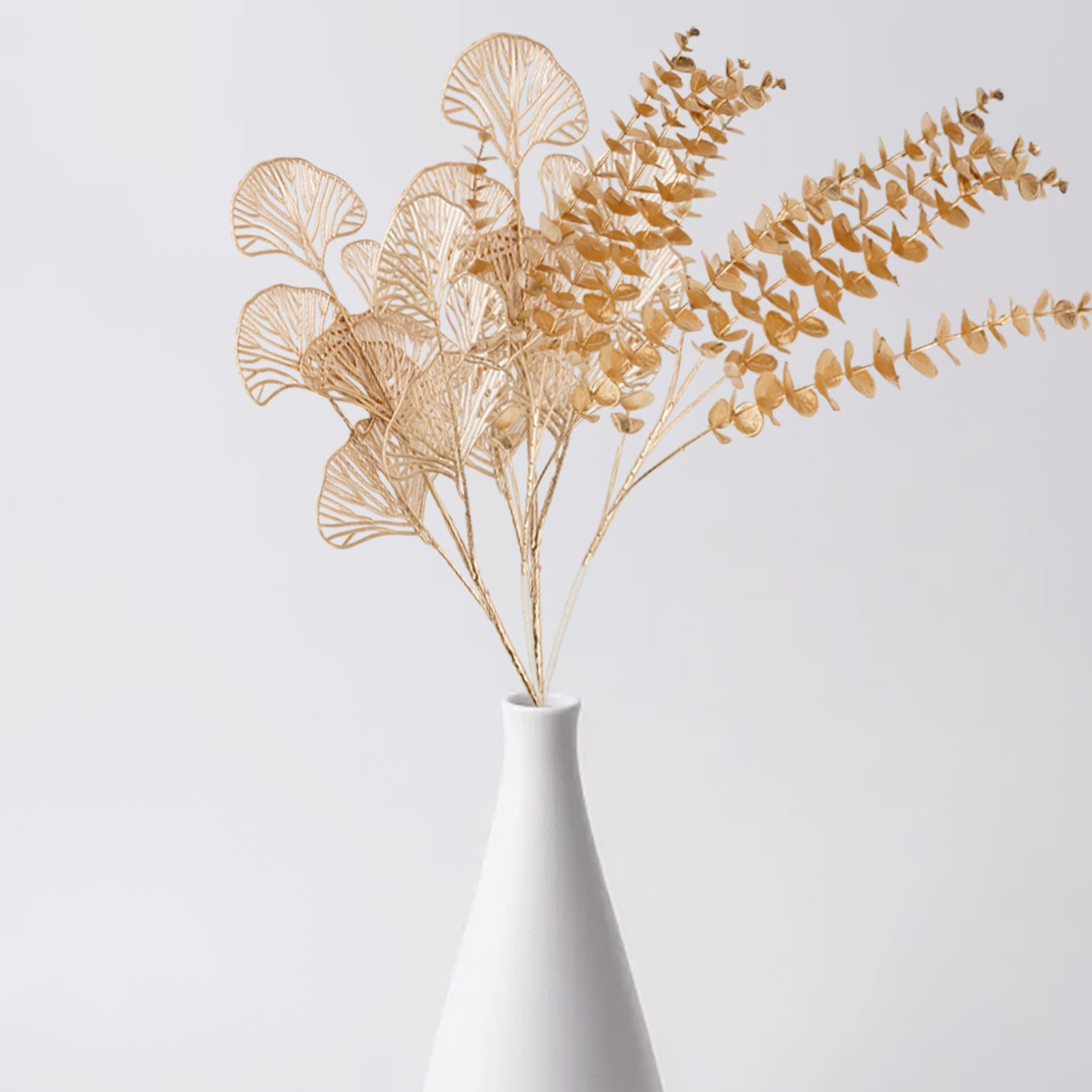 Ventaglio oro foglia fiore simulato simulato 1pz accessori regali creativi - Imagen 16 de 42