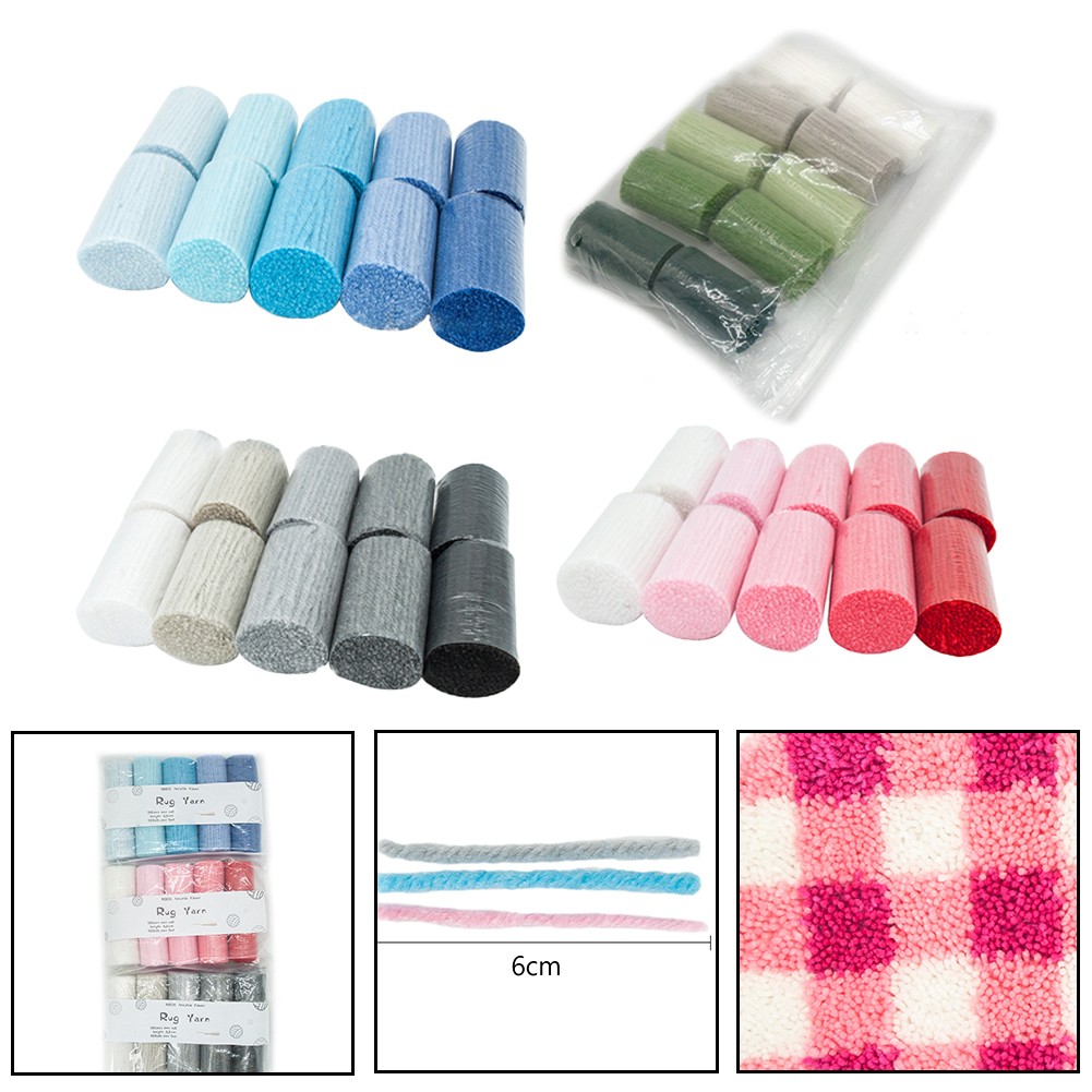 Abundant Strands 10 Rolls of Latch Hook Short Yarn for Home Decoration - Picture 15 of 22