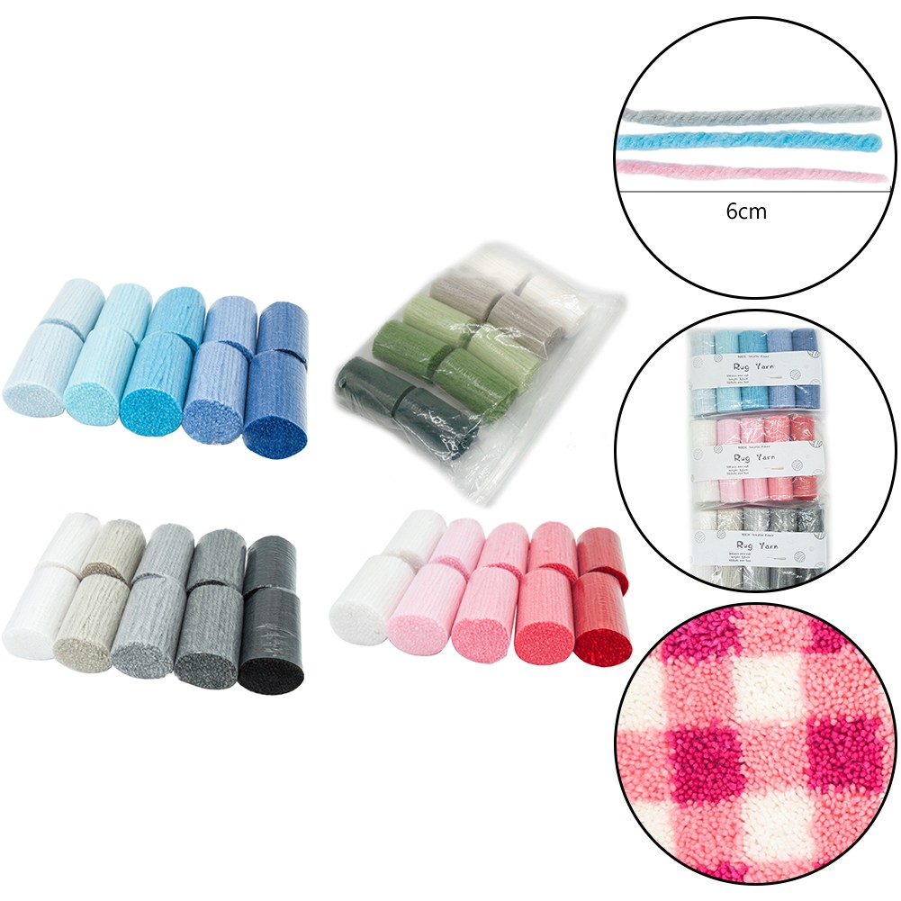 Abundant Strands 10 Rolls of Latch Hook Short Yarn for Home Decoration - Picture 17 of 22