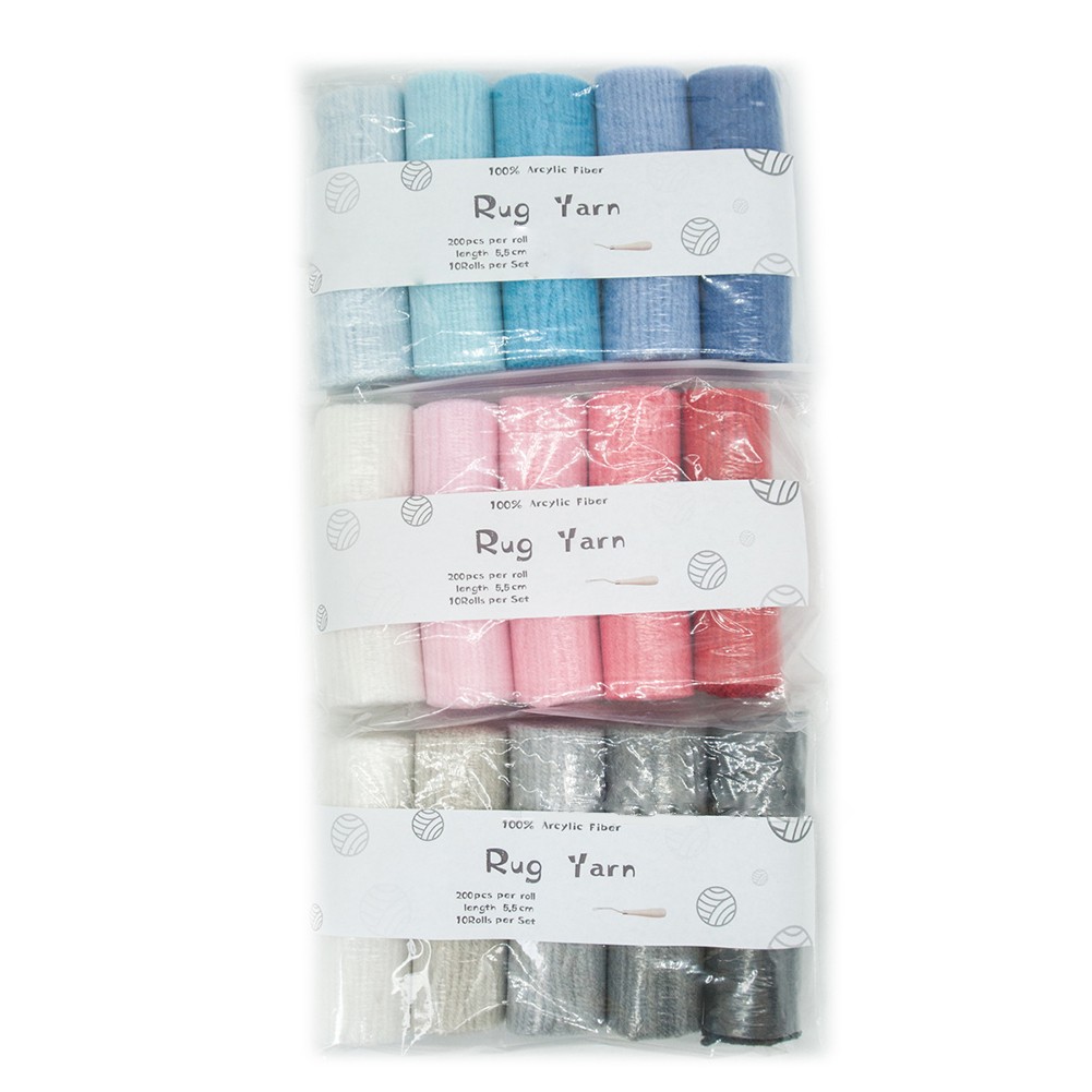 Abundant Strands 10 Rolls of Latch Hook Short Yarn for Home Decoration - Picture 19 of 22