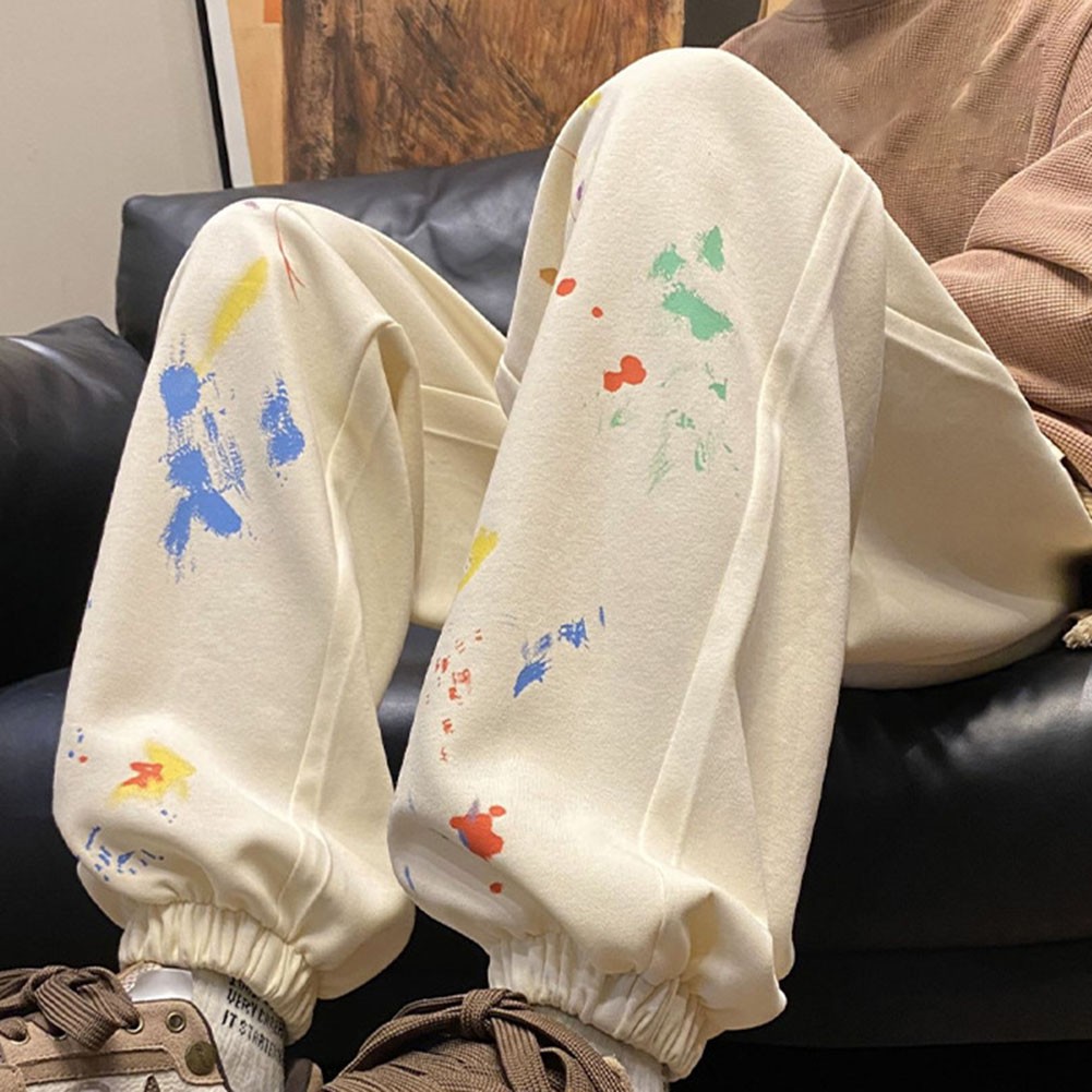 Fashionable Men's Graffiti Print Sweatpants for Streetwear Enthusiasts - Picture 15 of 19