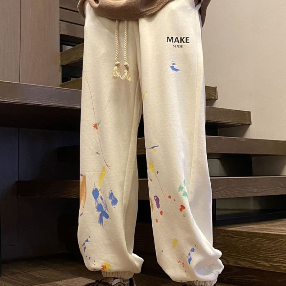 Fashionable Men's Graffiti Print Sweatpants for Streetwear Enthusiasts - Picture 17 of 19