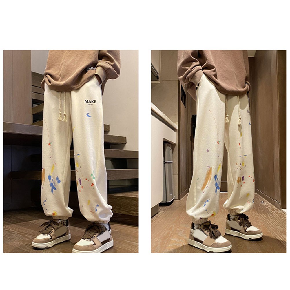 Fashionable Men's Graffiti Print Sweatpants for Streetwear Enthusiasts - Picture 19 of 19