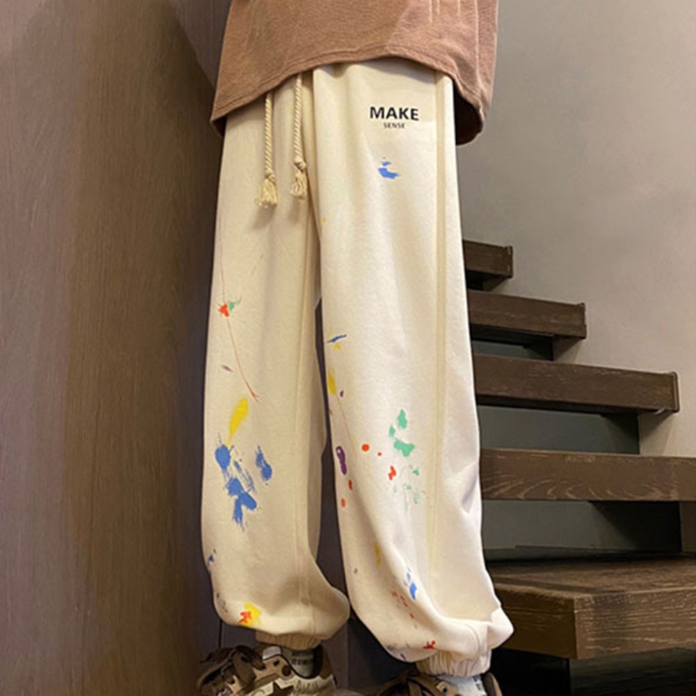Fashionable Men's Graffiti Print Sweatpants for Streetwear Enthusiasts - Picture 13 of 19