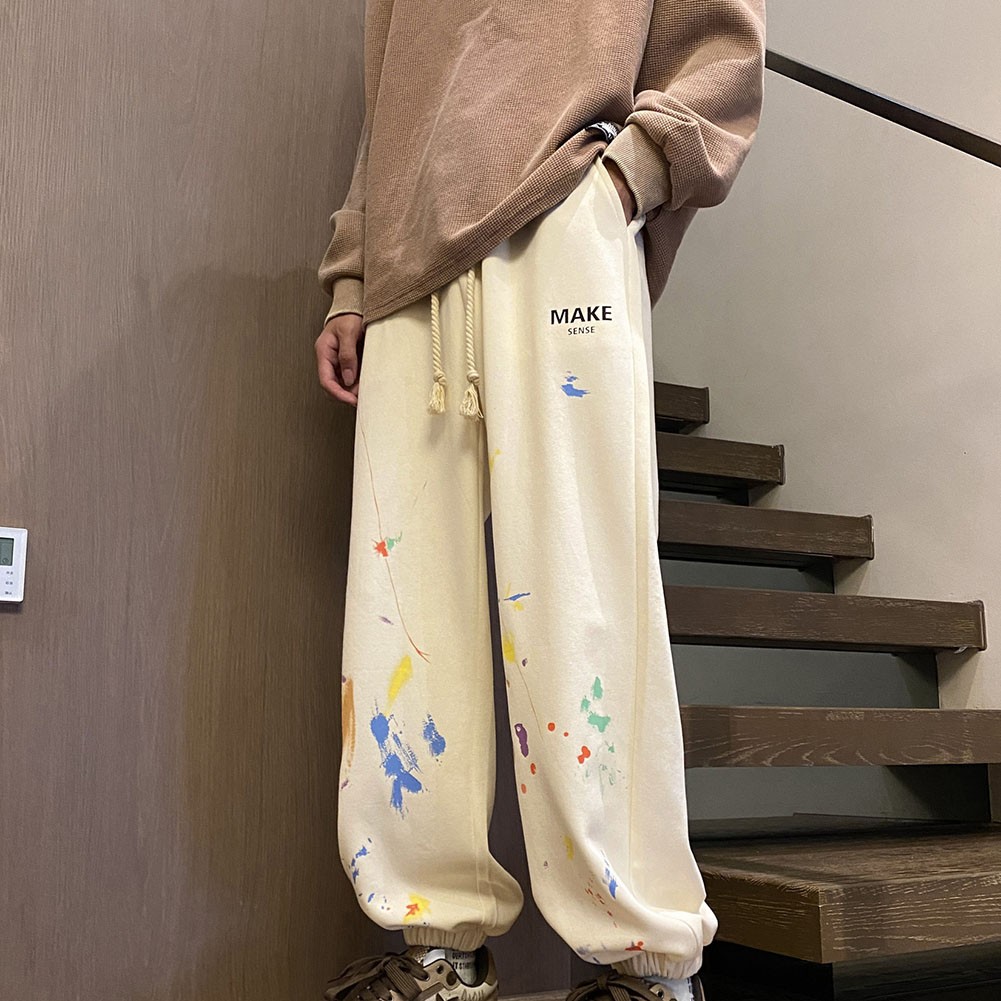 Fashionable Men's Graffiti Print Sweatpants for Streetwear Enthusiasts - Picture 16 of 19