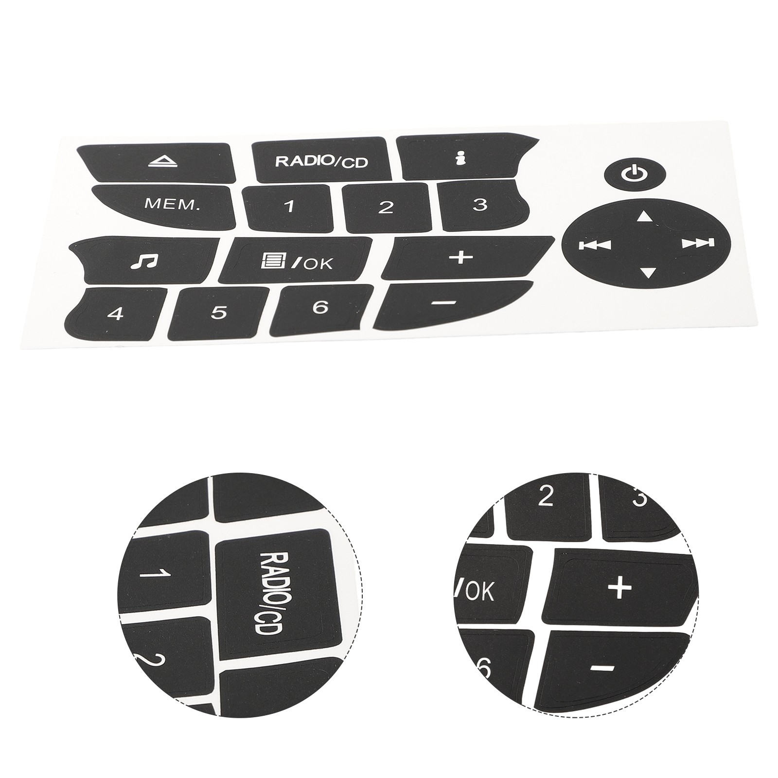 Radio Button Repair Sticker Decal Getragen Knopf Schalter For Renault Repair - Picture 8 of 13
