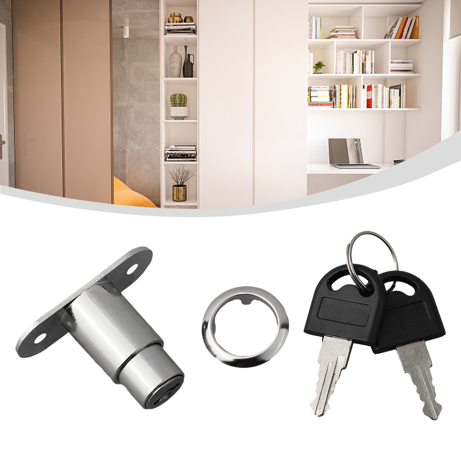 Single Open Door Latch Security Sliding Sliver 1pcs Wardrobe 23mm/32mm - Bild 31 von 47