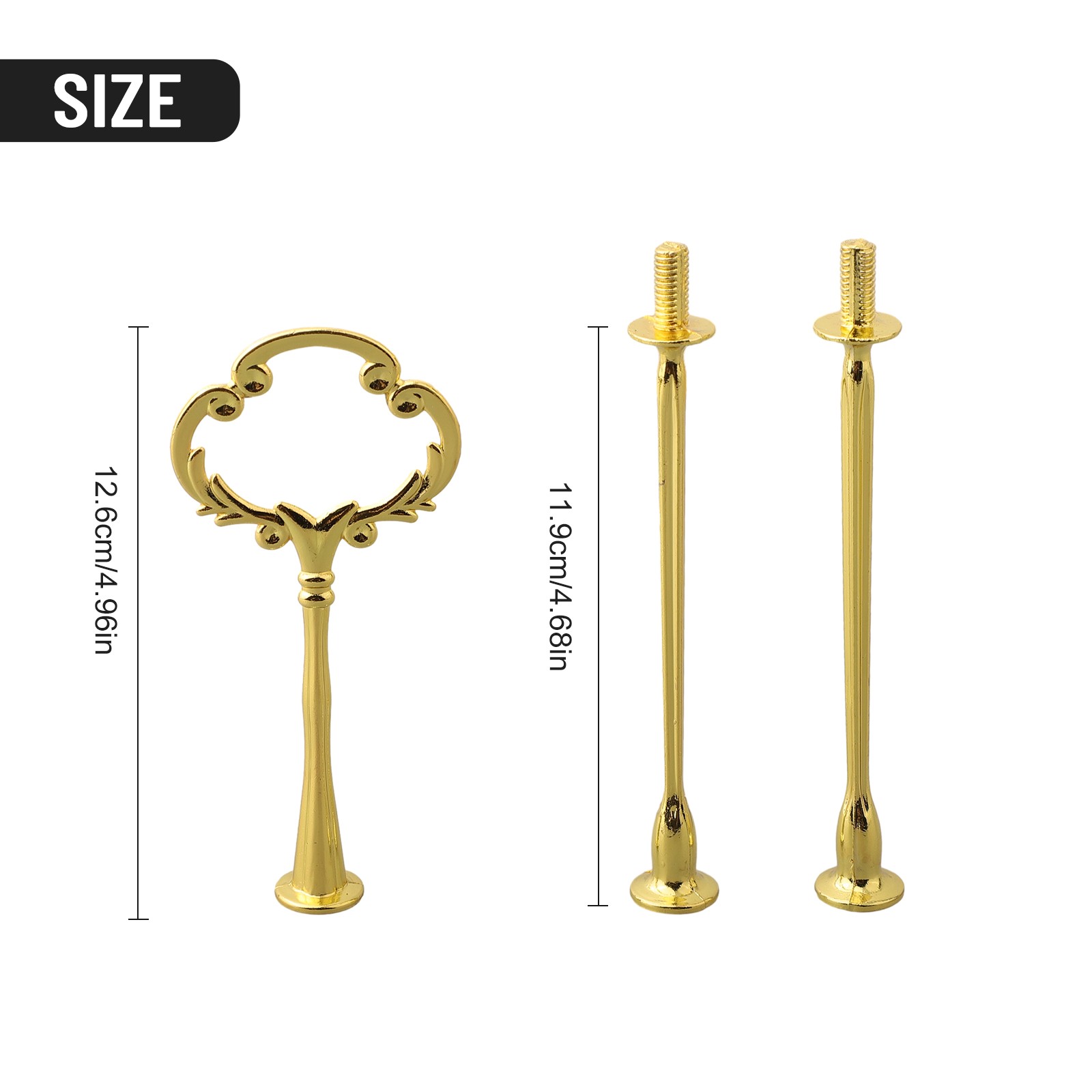 Practical and Functional Cake Plate Stand Cupcake Fittings Silver Golden - Picture 44 of 61