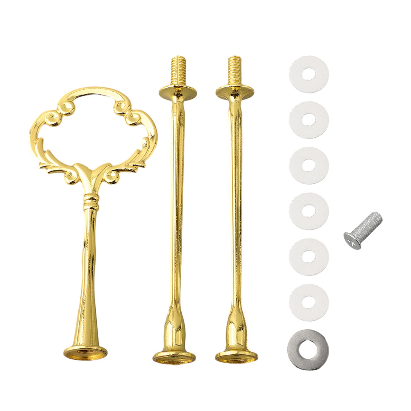 Practical and Functional Cake Plate Stand Cupcake Fittings Silver Golden - Picture 38 of 61