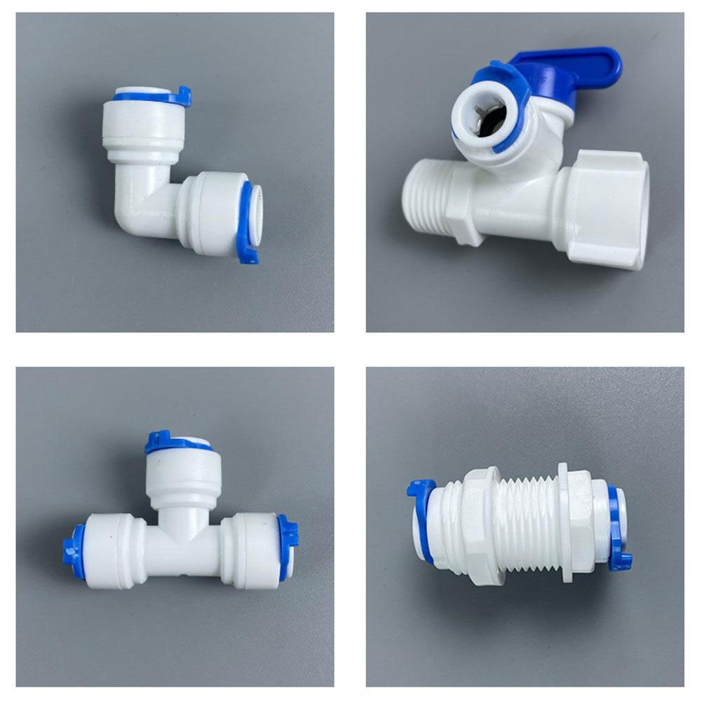 HINZIC 200 Schnellverbinder-Clips Für RO-Wasserfilter – 100x 1/4 Zoll & 100x 3/8 Zoll – Blau, PE-Rohr Zubehör, Praktisch Und Sicher