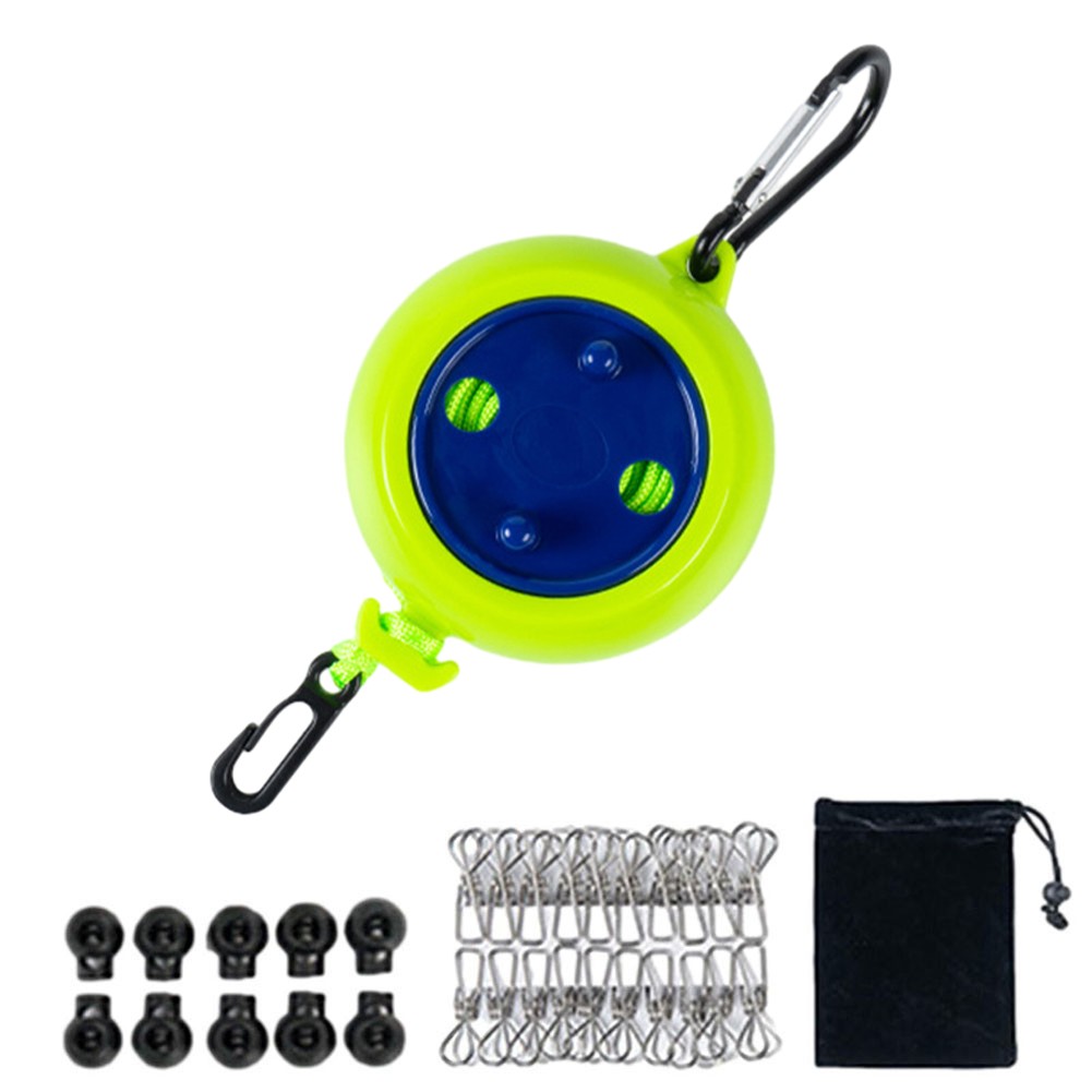 Indoor Outdoor Retractable Feet Heavy Duty Clothesline Complete Accessories - Picture 19 of 21
