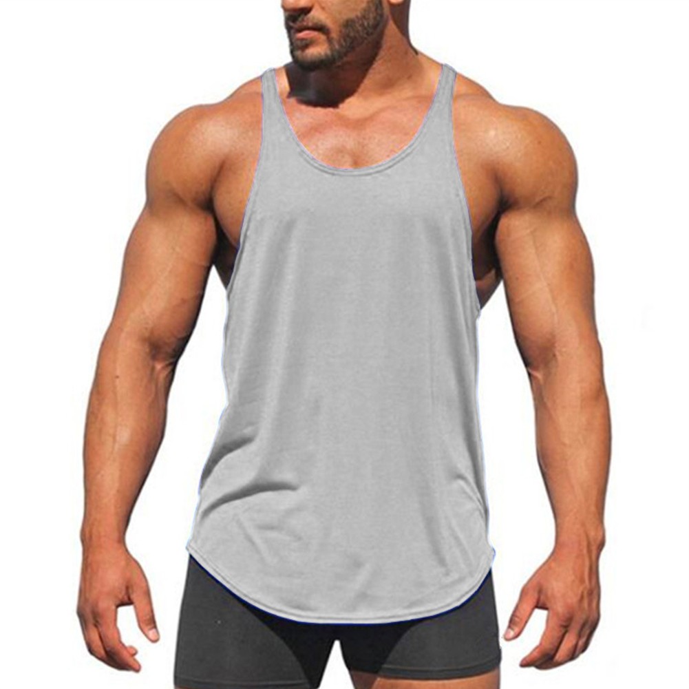 T Shirt Vest Muscle Sleeveless Slim Fit Stylish Tank Tops Bodybuilding