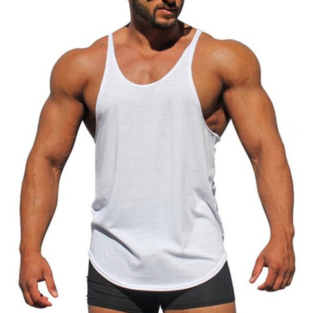 T Shirt Vest Muscle Sleeveless Slim Fit Stylish Tank Tops Bodybuilding