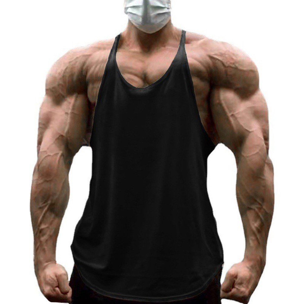 T Shirt Vest Muscle Sleeveless Slim Fit Stylish Tank Tops Bodybuilding