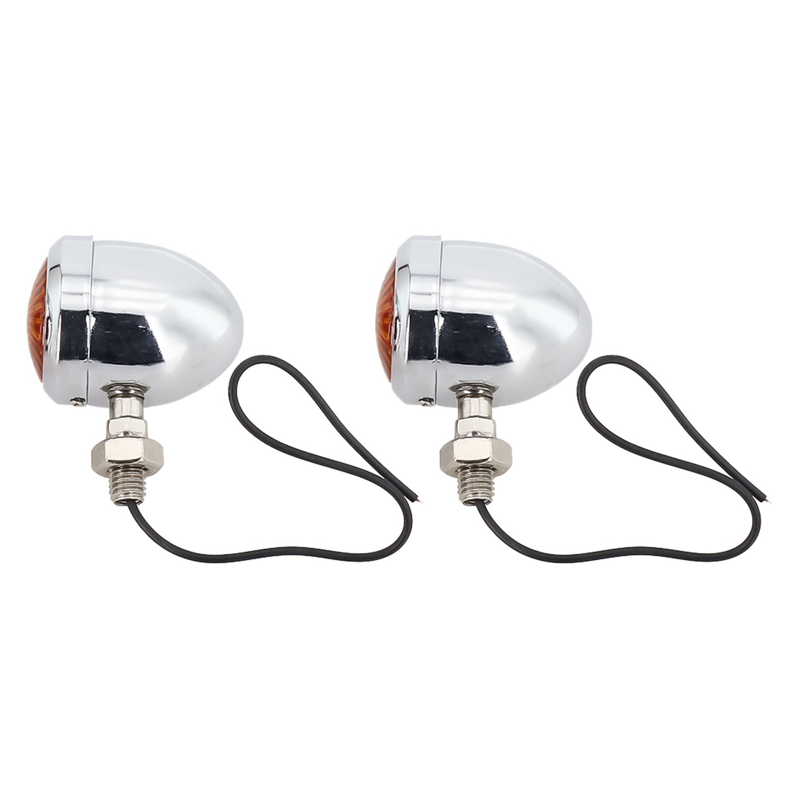 Improve Your Motorcycle's Safety with Chrome Amber Turn Signal Lights (2Pcs) - Picture 10 of 14