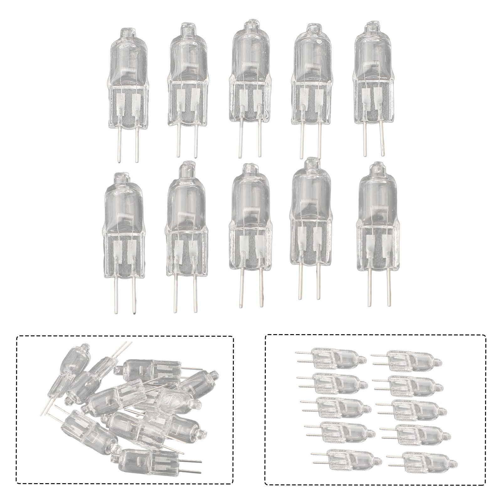 10pc G4 12V 5W / 10W/20W/30W/50W Lampe Halogène 2Pin Ampoule Lighting Remplace - Imagen 30 de 36