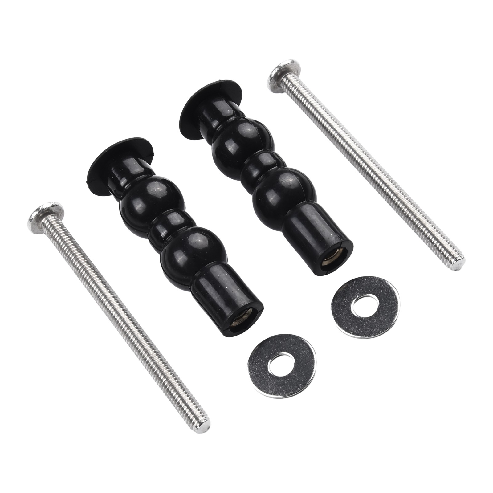 2 Pack Toilet Hinge Screw Compatible Expanding Rubber Bolt Top Nuts Set