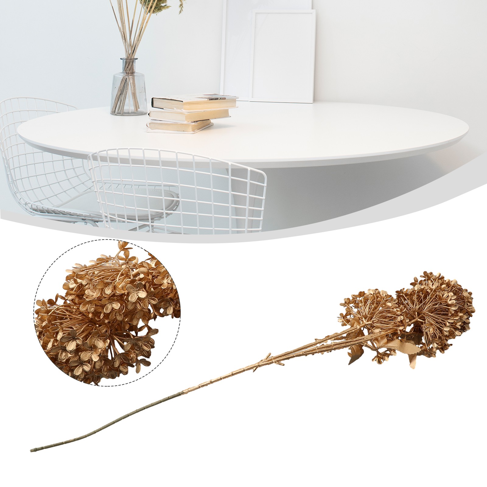 Ventaglio oro colore oro foglia simulato fiore decorazione simulata regali creat - Imagen 38 de 42