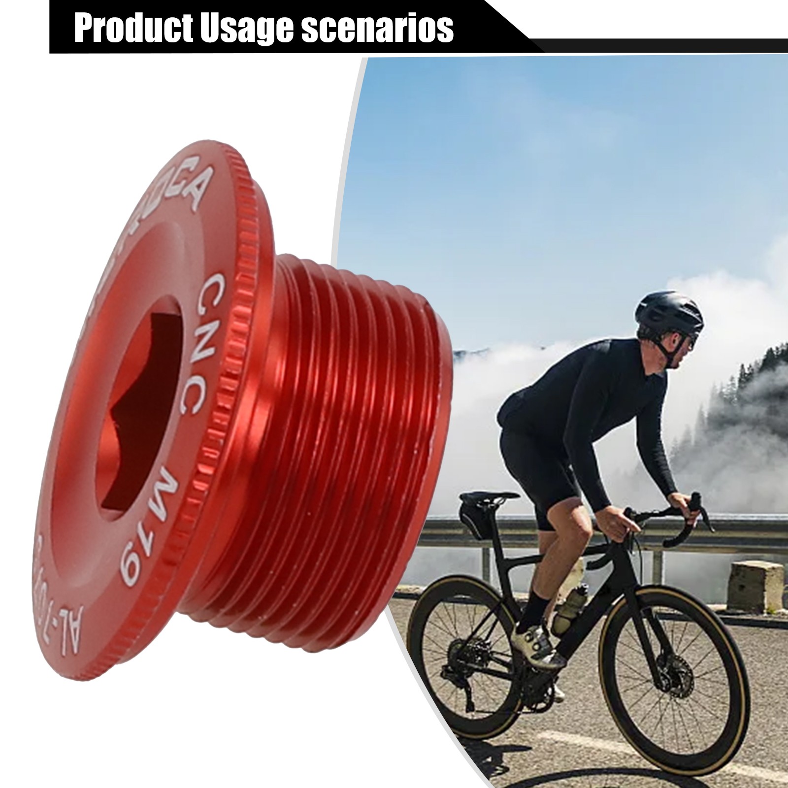 1x Cubierta de manivela de bicicleta Soporte inferior de manivela Tapa Tornillo M18/M19/M20 - Imagen 22 de 26