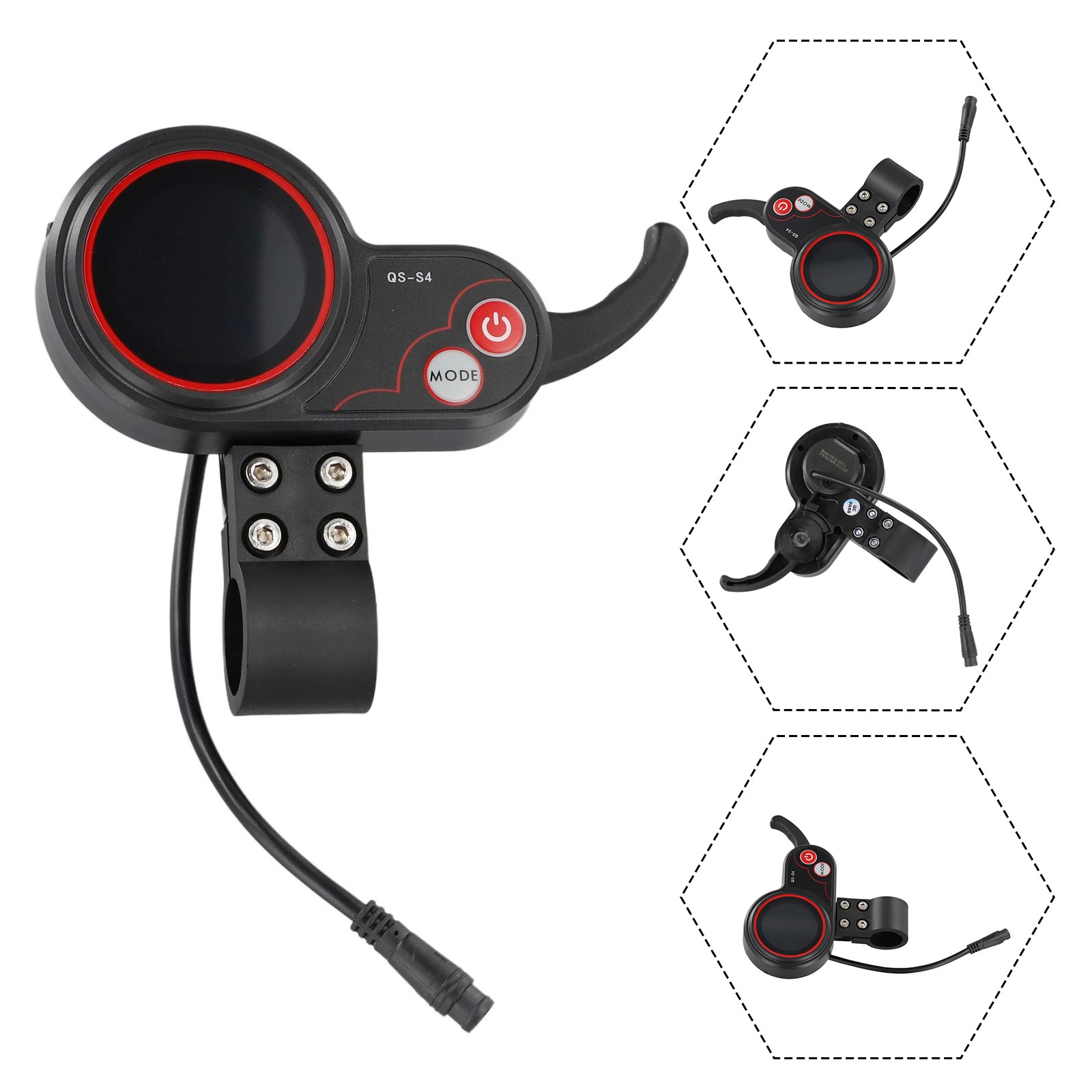 For Zero Electric Scooter Accessories 36V-72V QS-S4 6-Pin Color Screen Power New - Picture 27 of 47