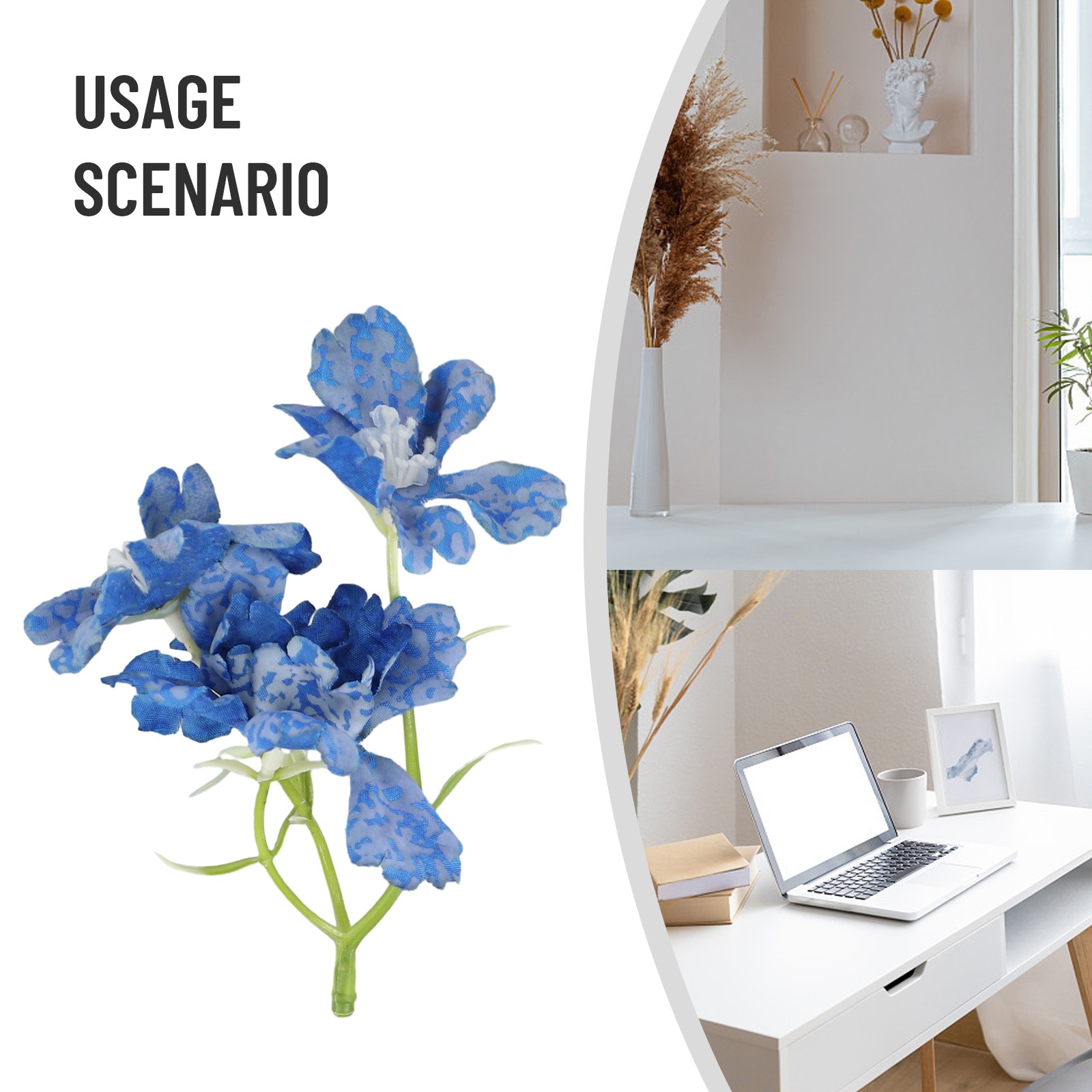 Mejora tu hogar con accesorios decorativos simulados de tres flores pequeñas - Imagen 19 de 24