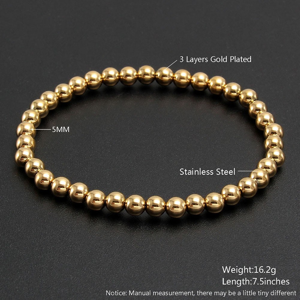 Modern Stainless Steel Elastic Bracelet 18K Gold Plated Sophistication - Picture 17 of 17
