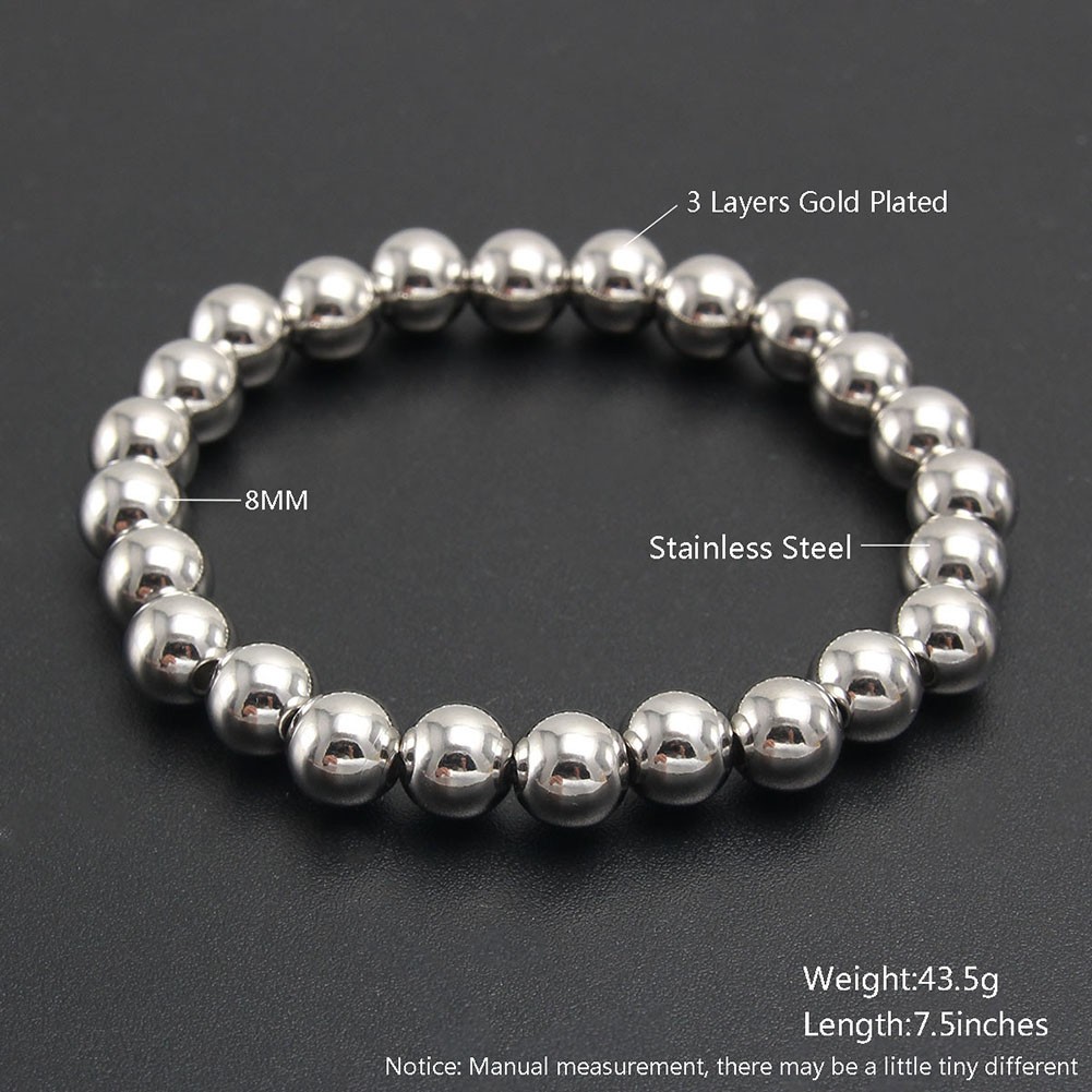 Modern Stainless Steel Elastic Bracelet 18K Gold Plated Sophistication - Picture 15 of 17