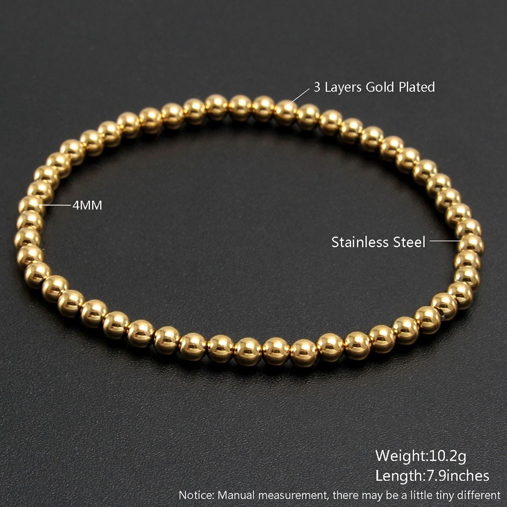 Modern Stainless Steel Elastic Bracelet 18K Gold Plated Sophistication - Picture 16 of 17