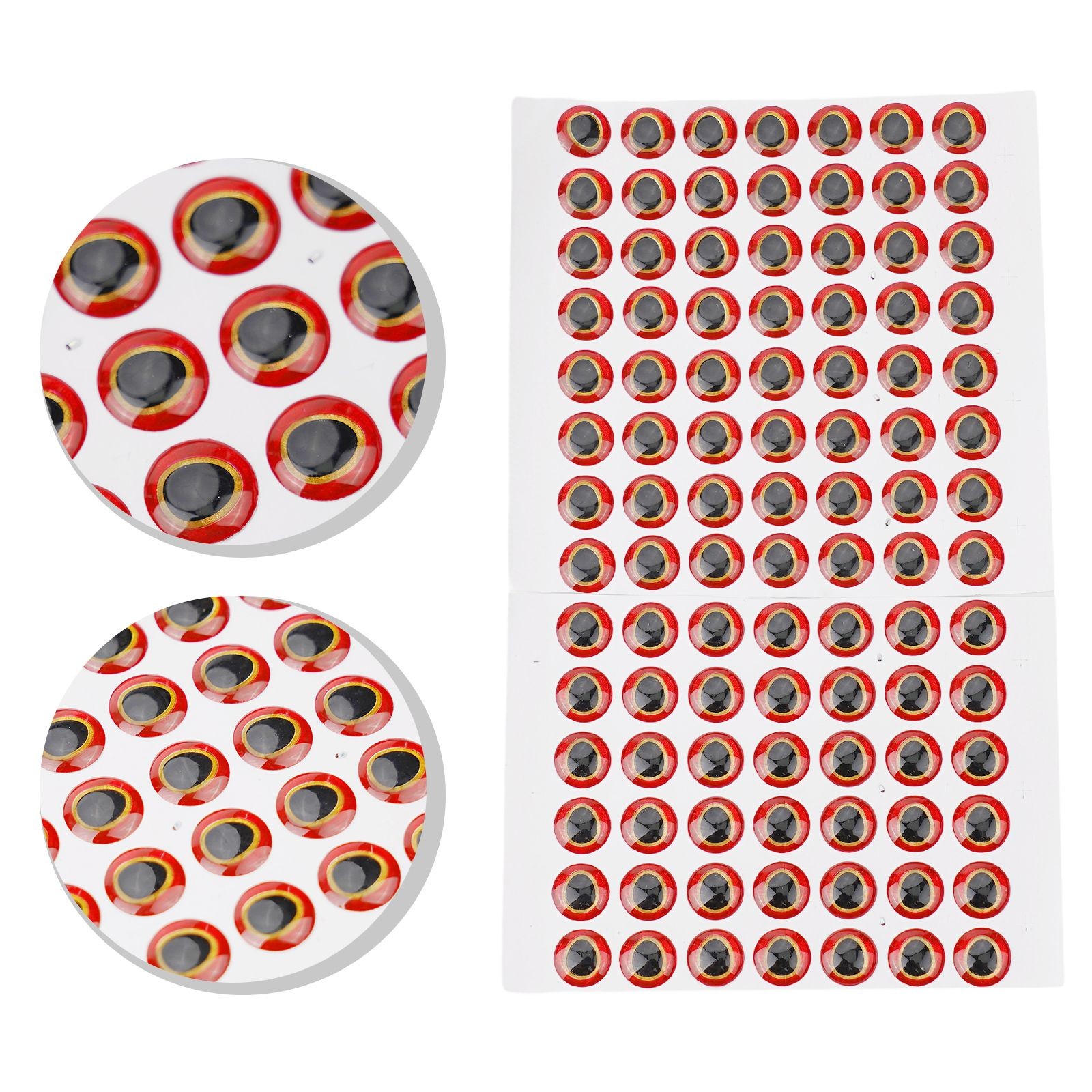 3D Holographic Fishing Lure Eyes For Fly Tying Stickers 6mm, 8mm, 10mm, 12mm