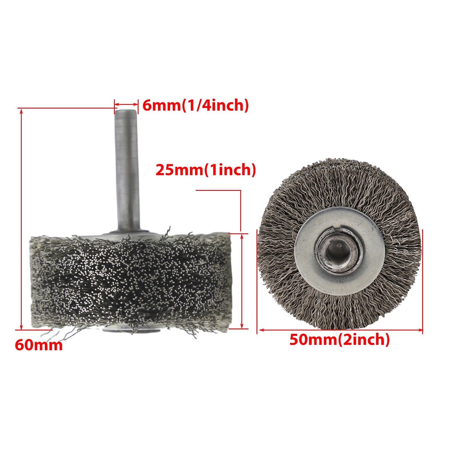 Produktbild von 2er-Set Rohrreinigungsbürste Aus Stahl – 50 Mm Durchmesser, Ideal Für Winkelschleifer & Entrostung In Engen Rohren
