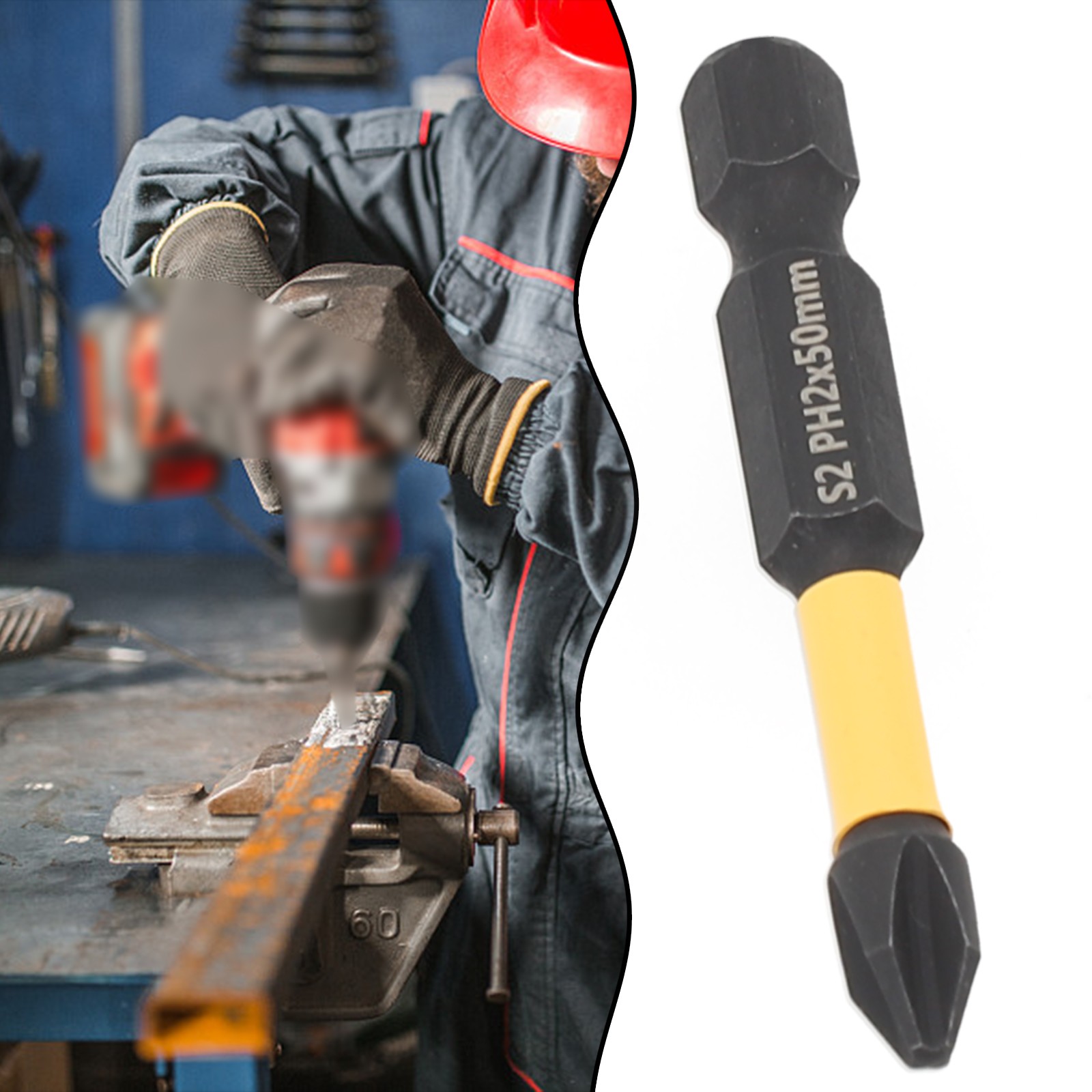 Jeu de tournevis électriques noir/jaune embouts hexagonaux traités thermiqueme - Picture 15 of 51