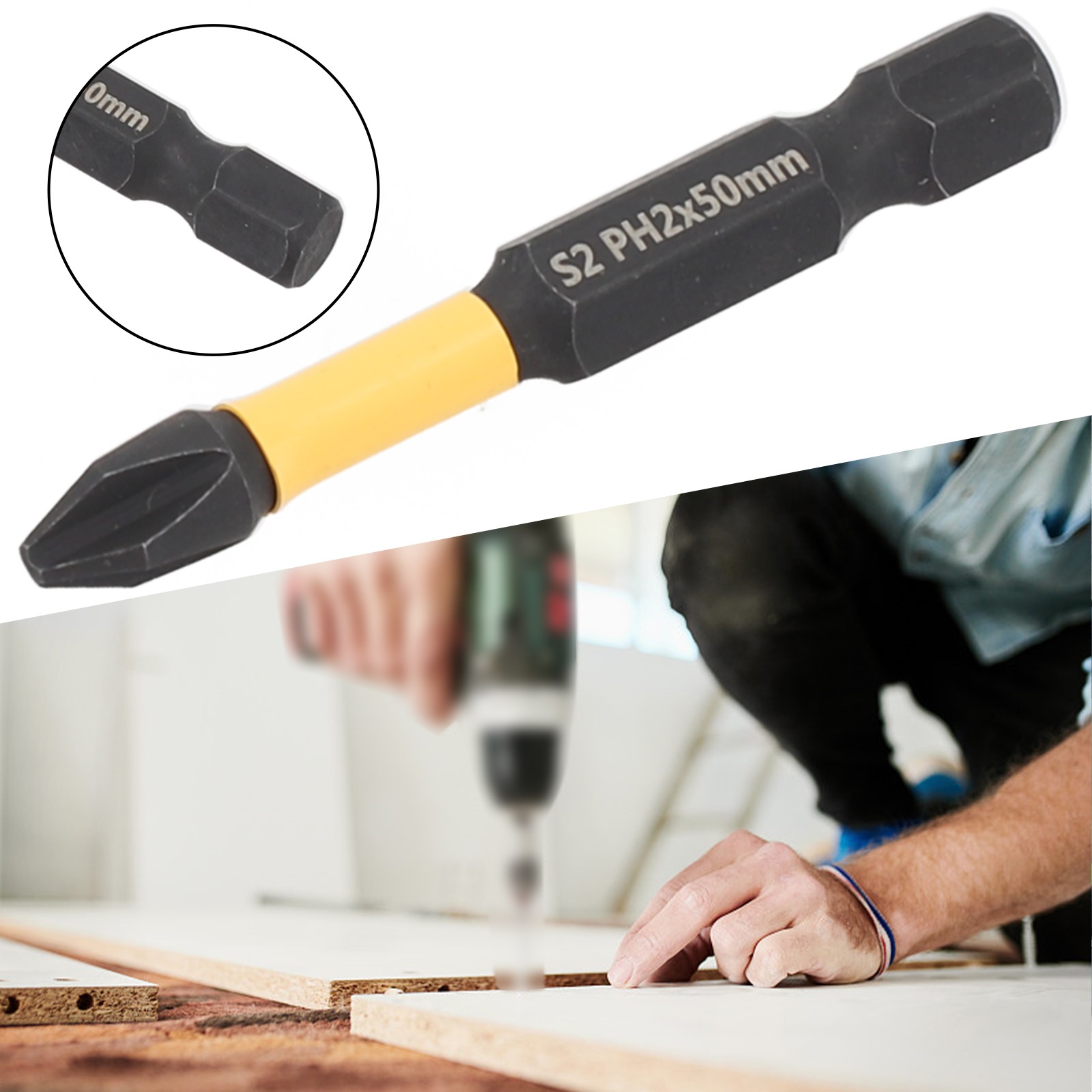 Jeu de tournevis électriques noir/jaune embouts hexagonaux traités thermiqueme - Picture 18 of 51