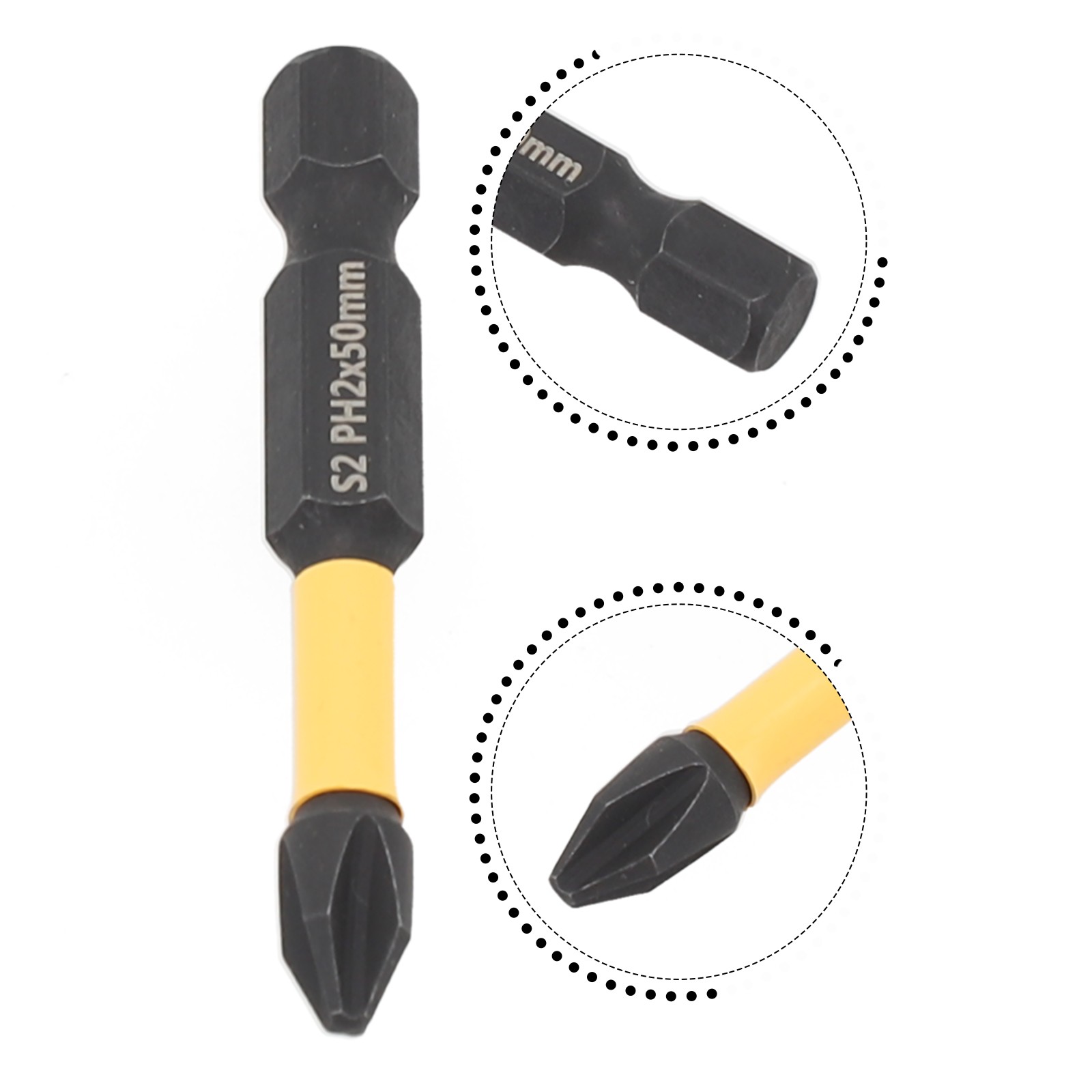 Jeu de tournevis électriques noir/jaune embouts hexagonaux traités thermiqueme - Picture 16 of 51