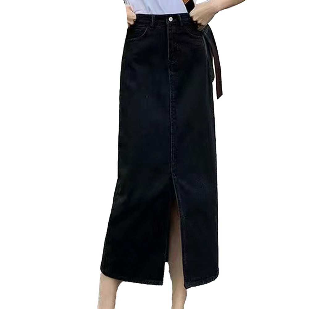 Long Skirt Female Daily Parties Vintage A-line High Waisted Knee Length - Picture 34 of 38